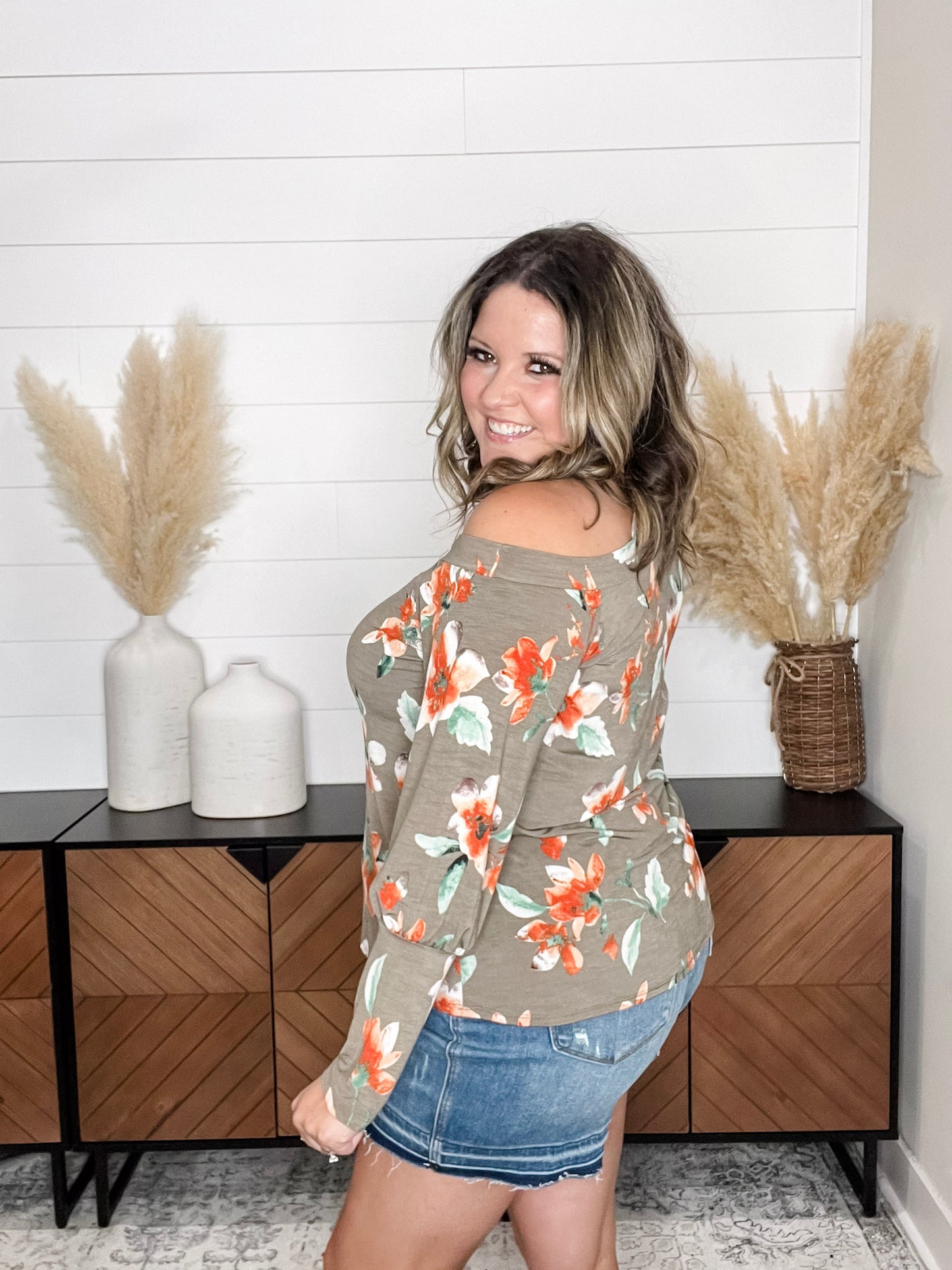 "Down For That" Off The Shoulder Criss Cross Neck