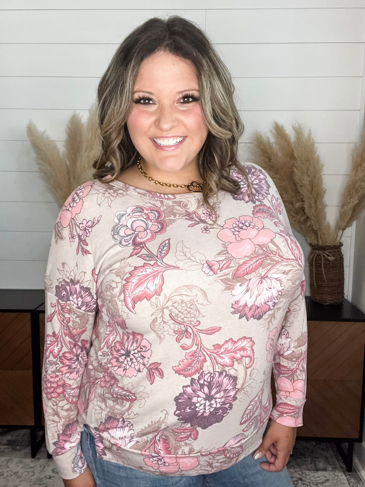 "Atlanta" Floral Long Sleeve Weekender