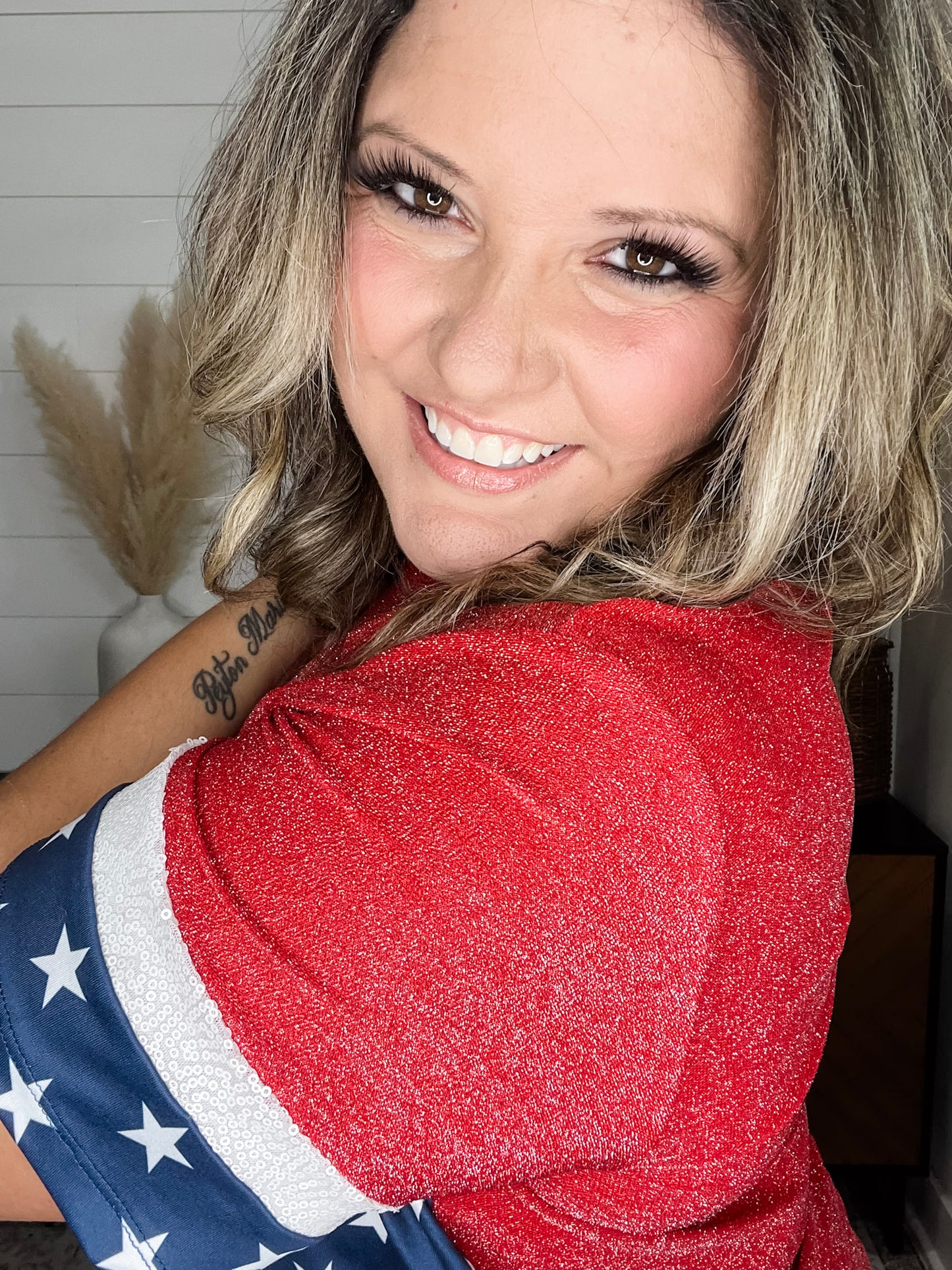 "Boom" Short Sleeve Sequin, Glitter and Shine