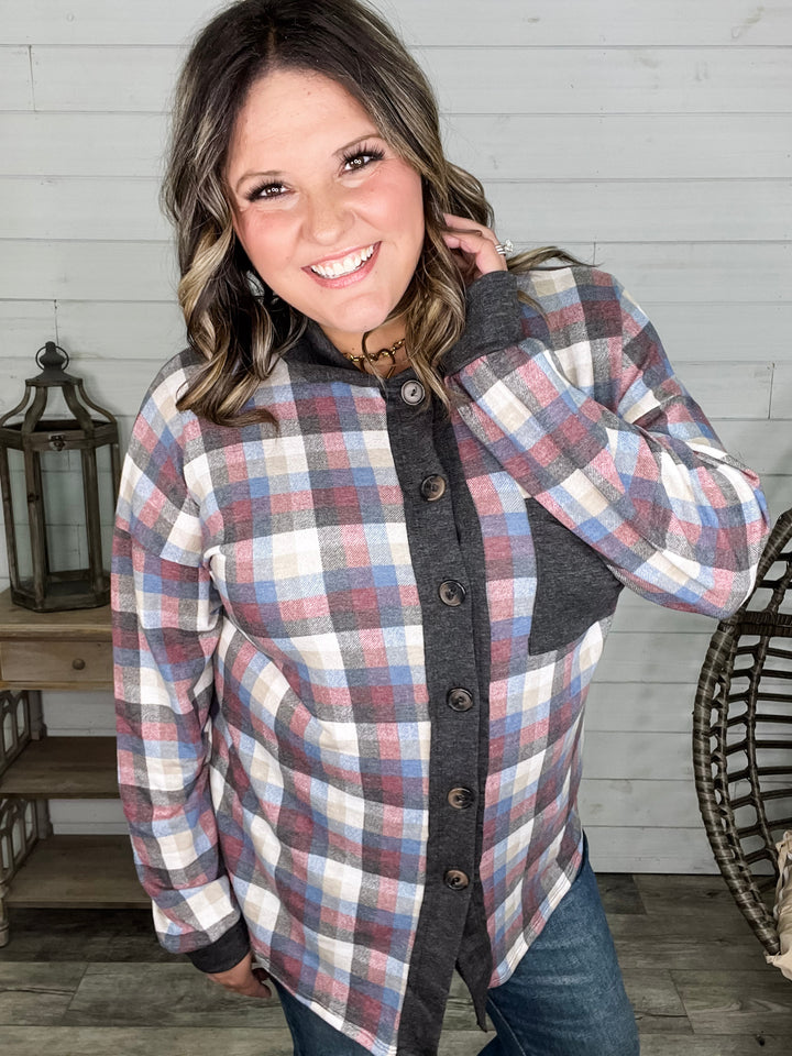 "Aiden" Long Sleeve Plaid Button Up Flannel