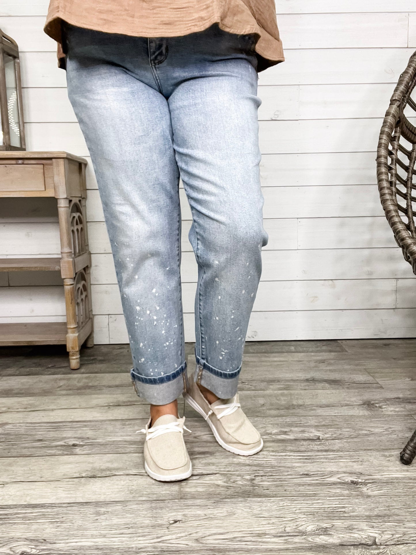 Judy Blue "Bye Felicia" Bleach Boyfriend Jeans