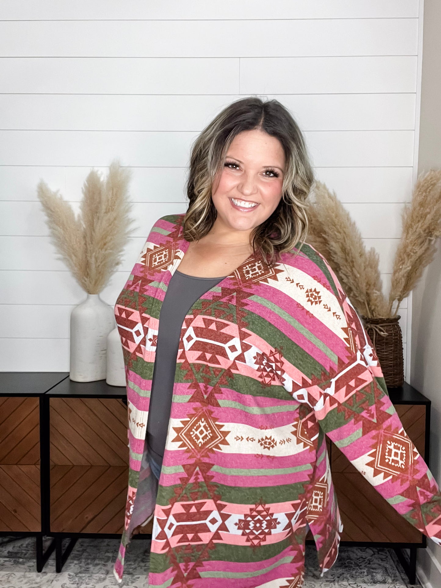 "Ridgeway" Aztec Pattern Cardigan