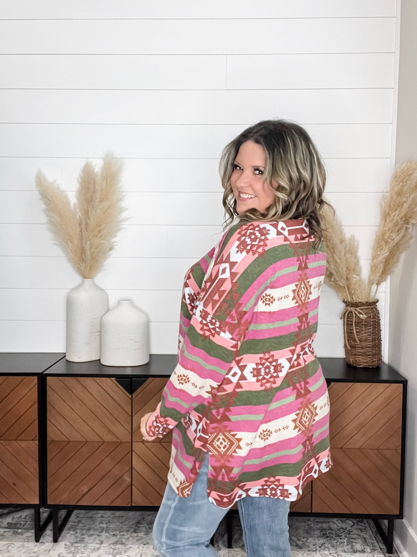 "Ridgeway" Aztec Pattern Cardigan