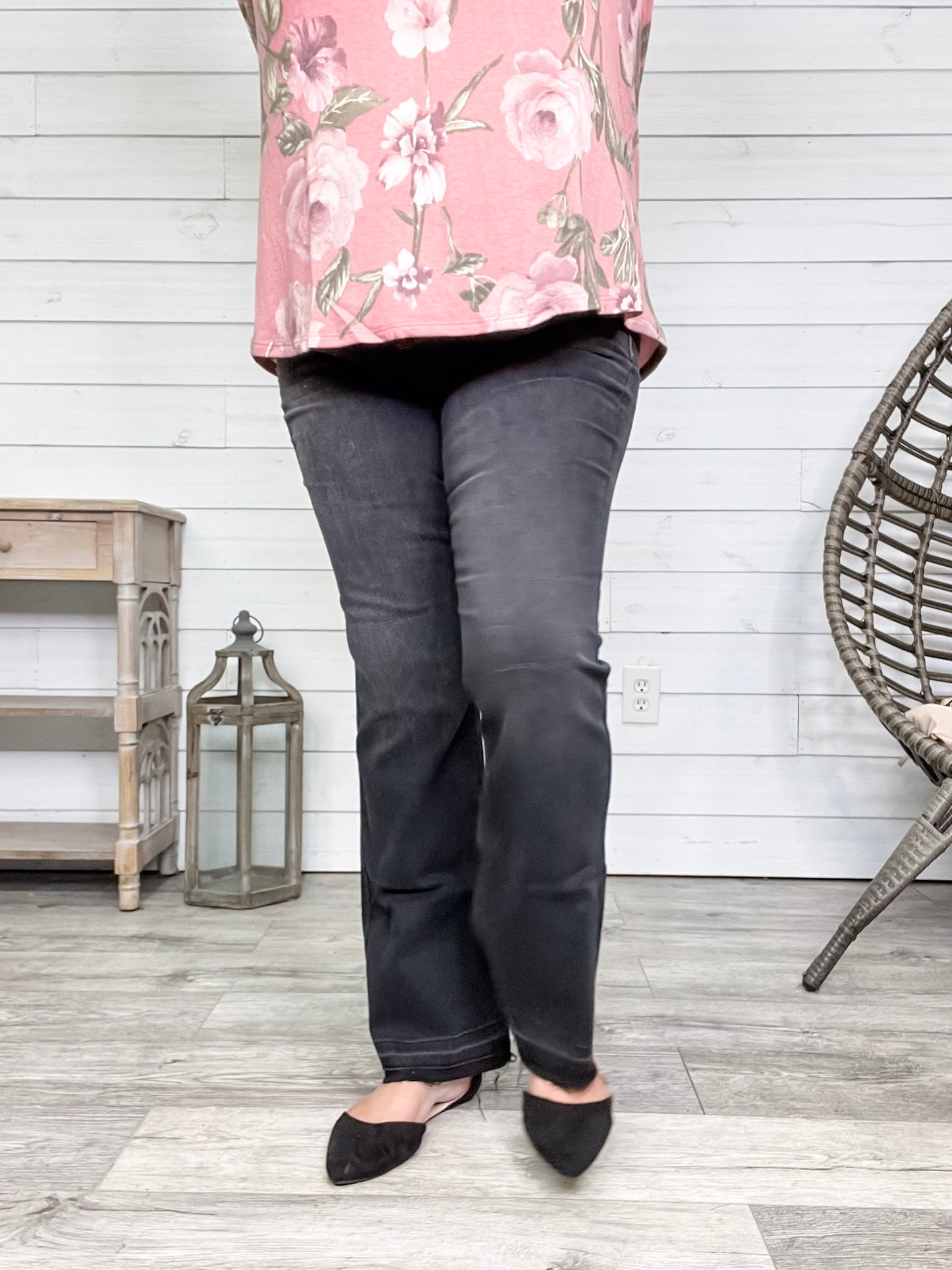 Judy Blue "Heart Like A Truck" Black Bootcut Jeans
