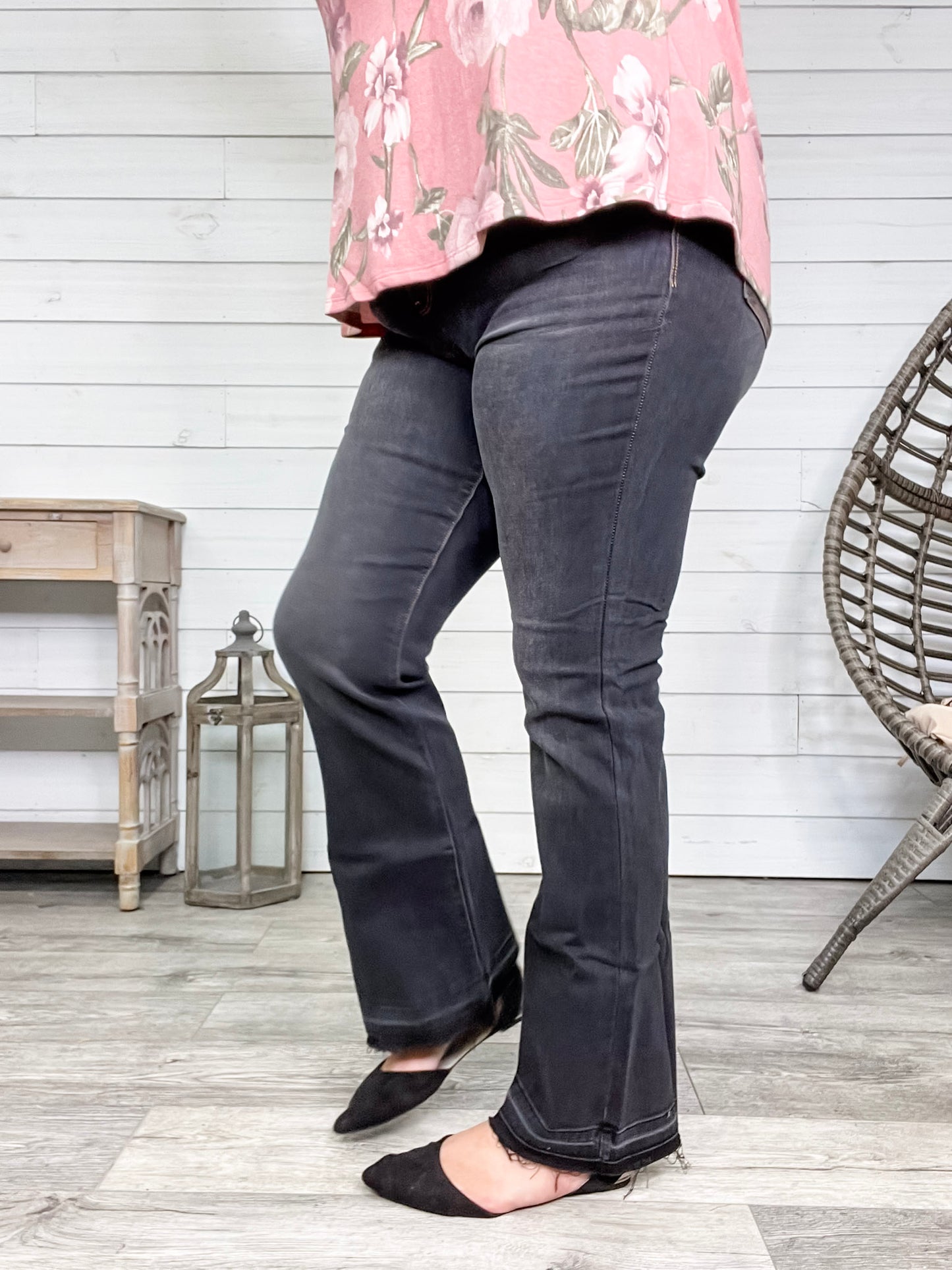 Judy Blue "Heart Like A Truck" Black Bootcut Jeans