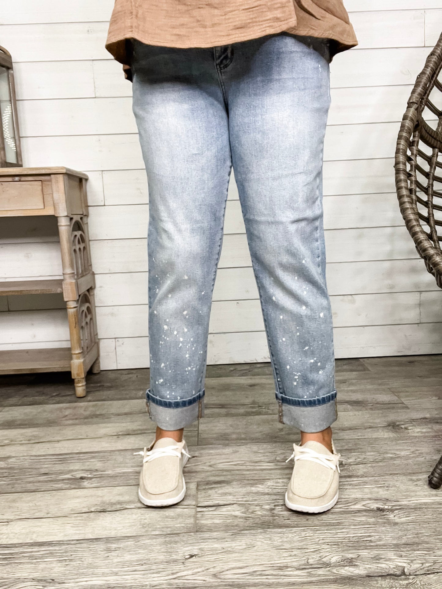 Judy Blue "Bye Felicia" Bleach Boyfriend Jeans
