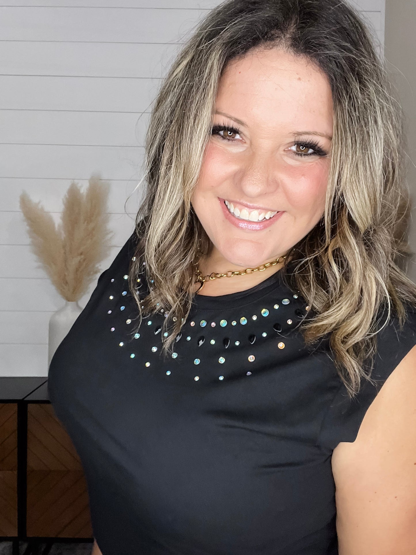"Classy Sassy" Embellished Tank Top