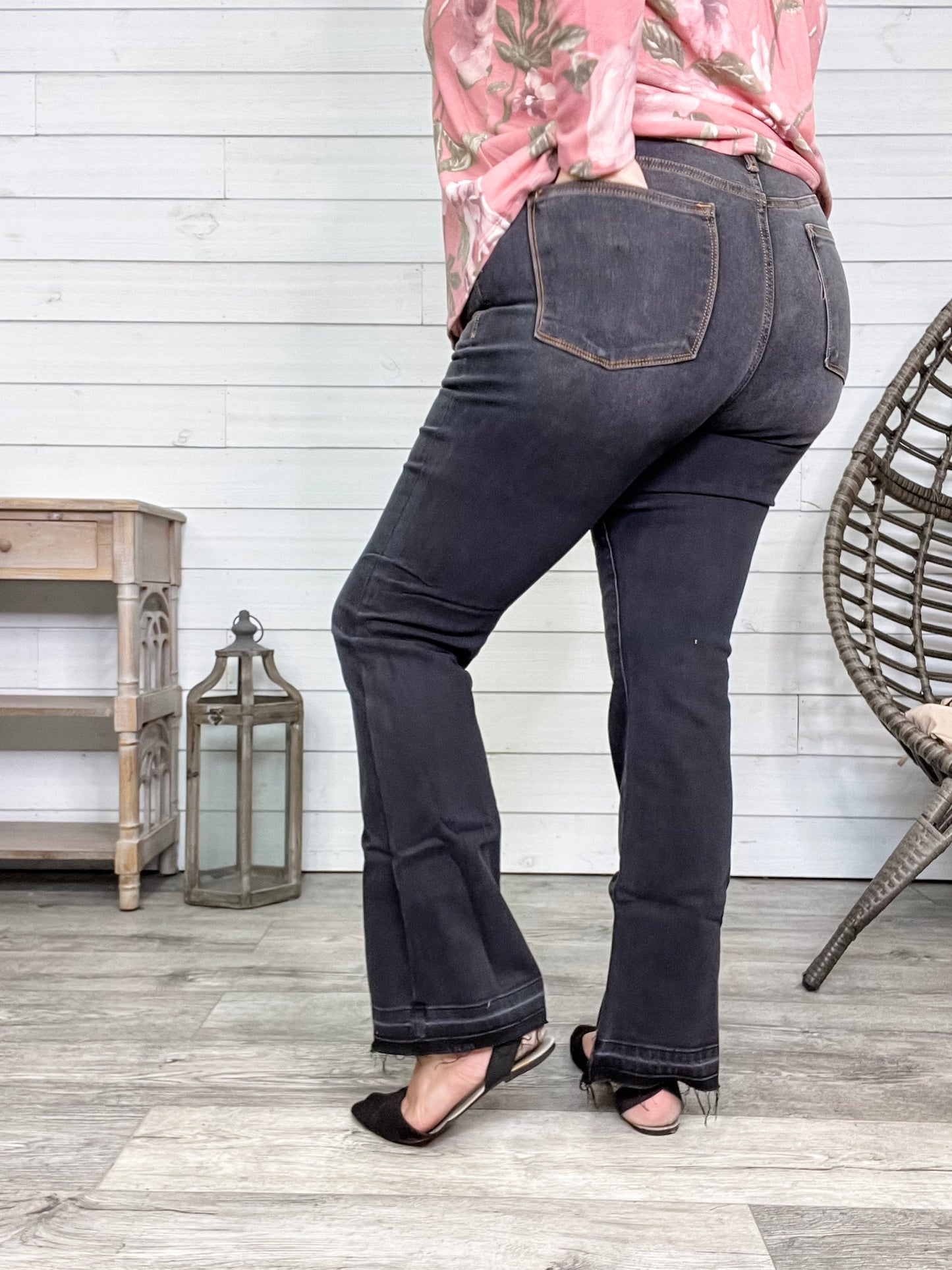 Judy Blue "Heart Like A Truck" Black Bootcut Jeans