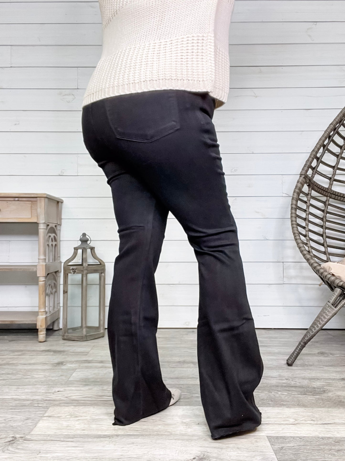 Judy Blue "Simple" Tummy Control Black Flares