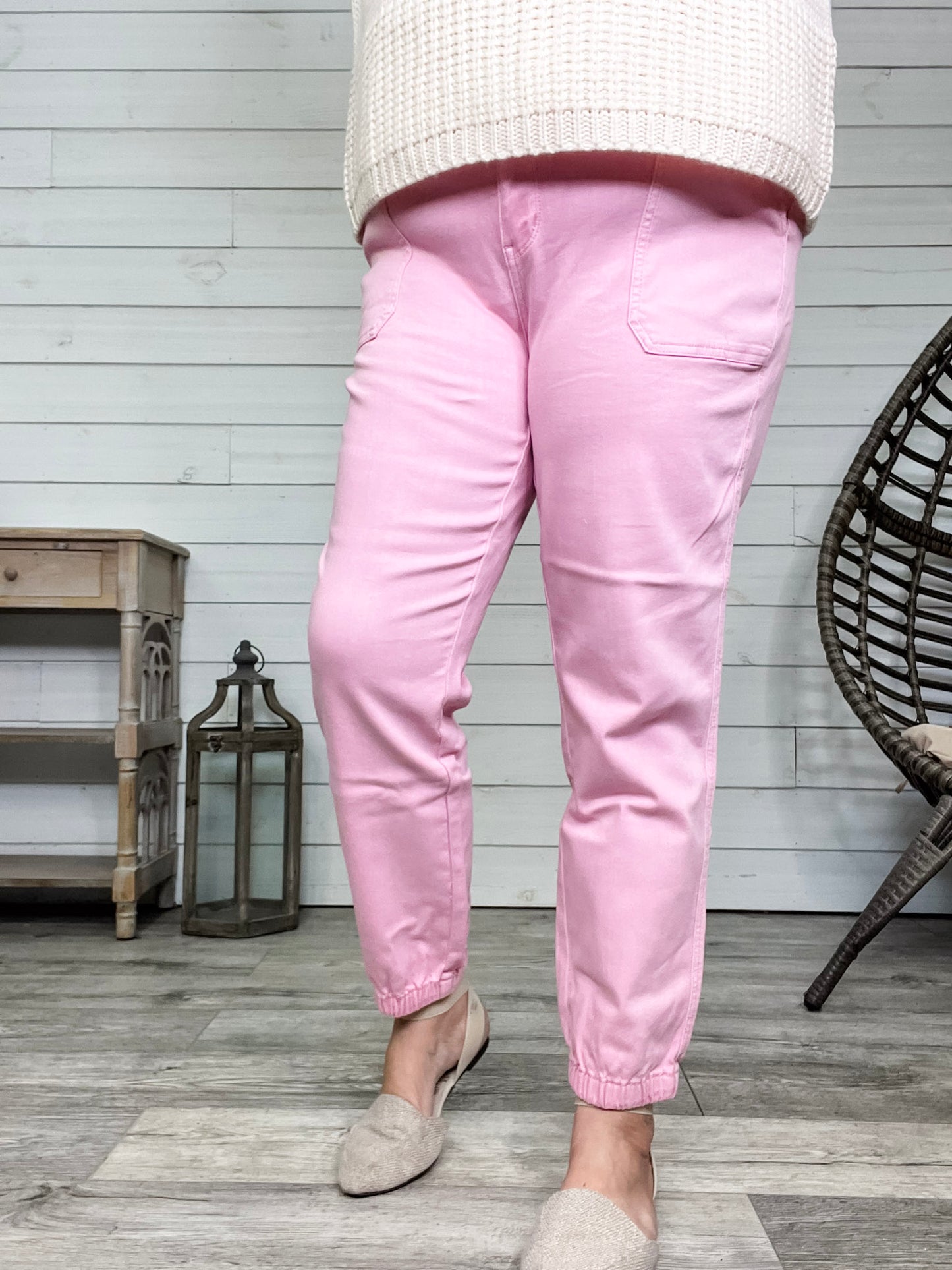 Judy Blue "Strawberry Shortcake" Light Pink Joggers