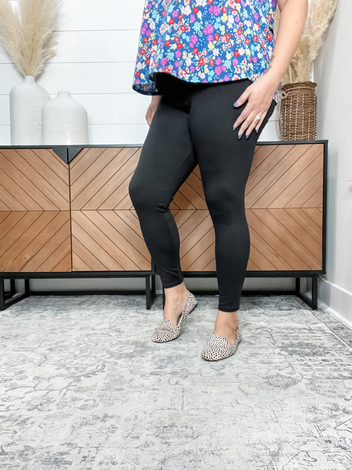 High Rise Tummy Control Black Leggings