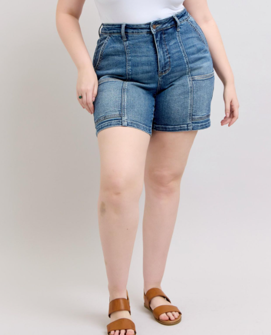 Judy Blue Utility Pocket Denim Shorts
