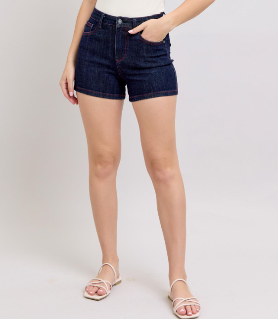 Judy Blue "Show Me Your Heart" Heart Pocket Shorts