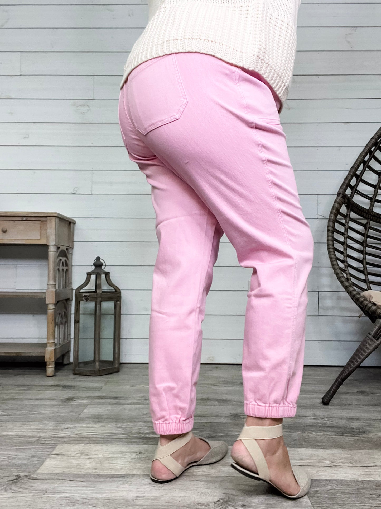 Judy Blue "Strawberry Shortcake" Light Pink Joggers