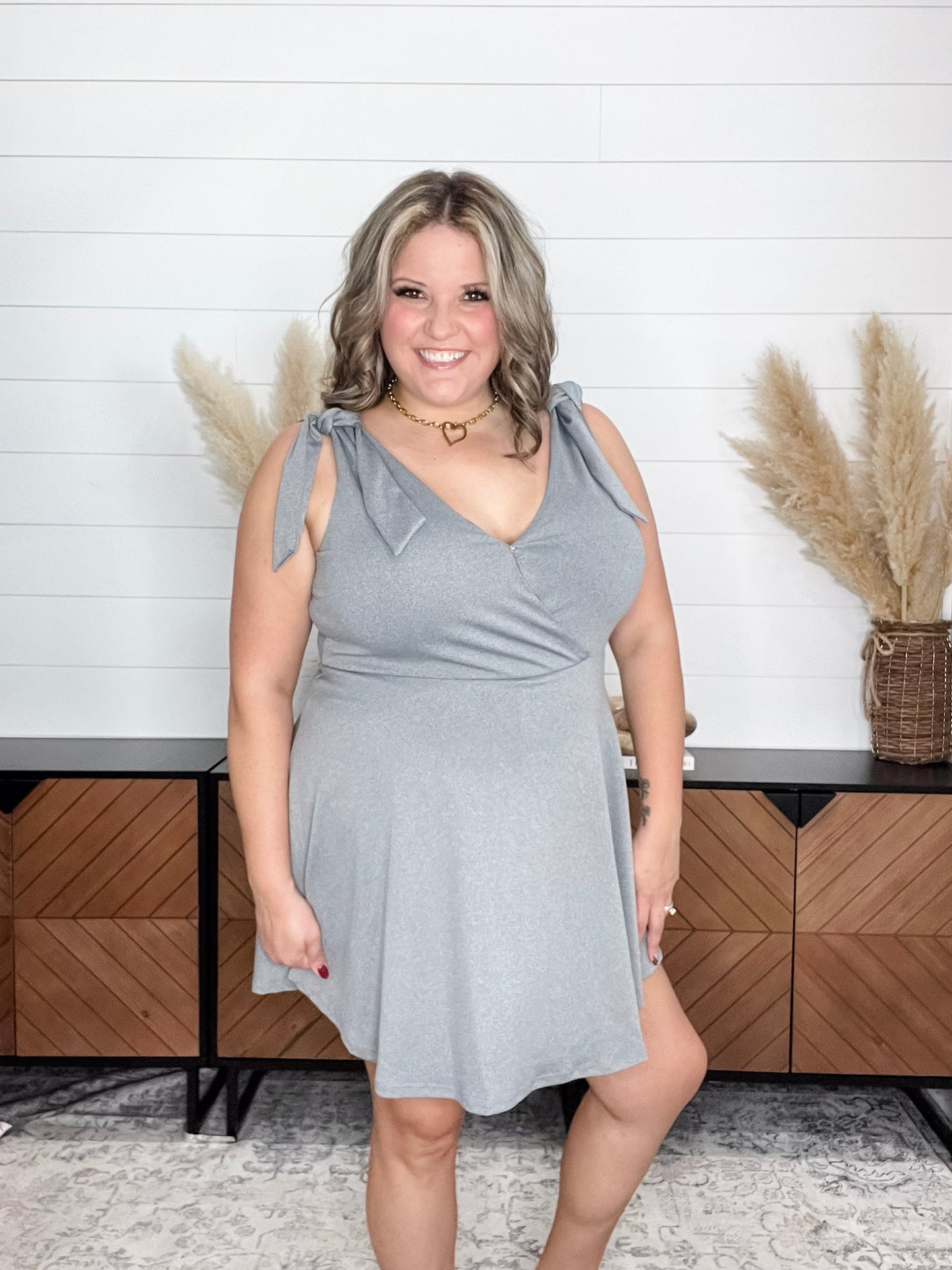 "Grayson" Tank Wrap Front Dress with Shorts