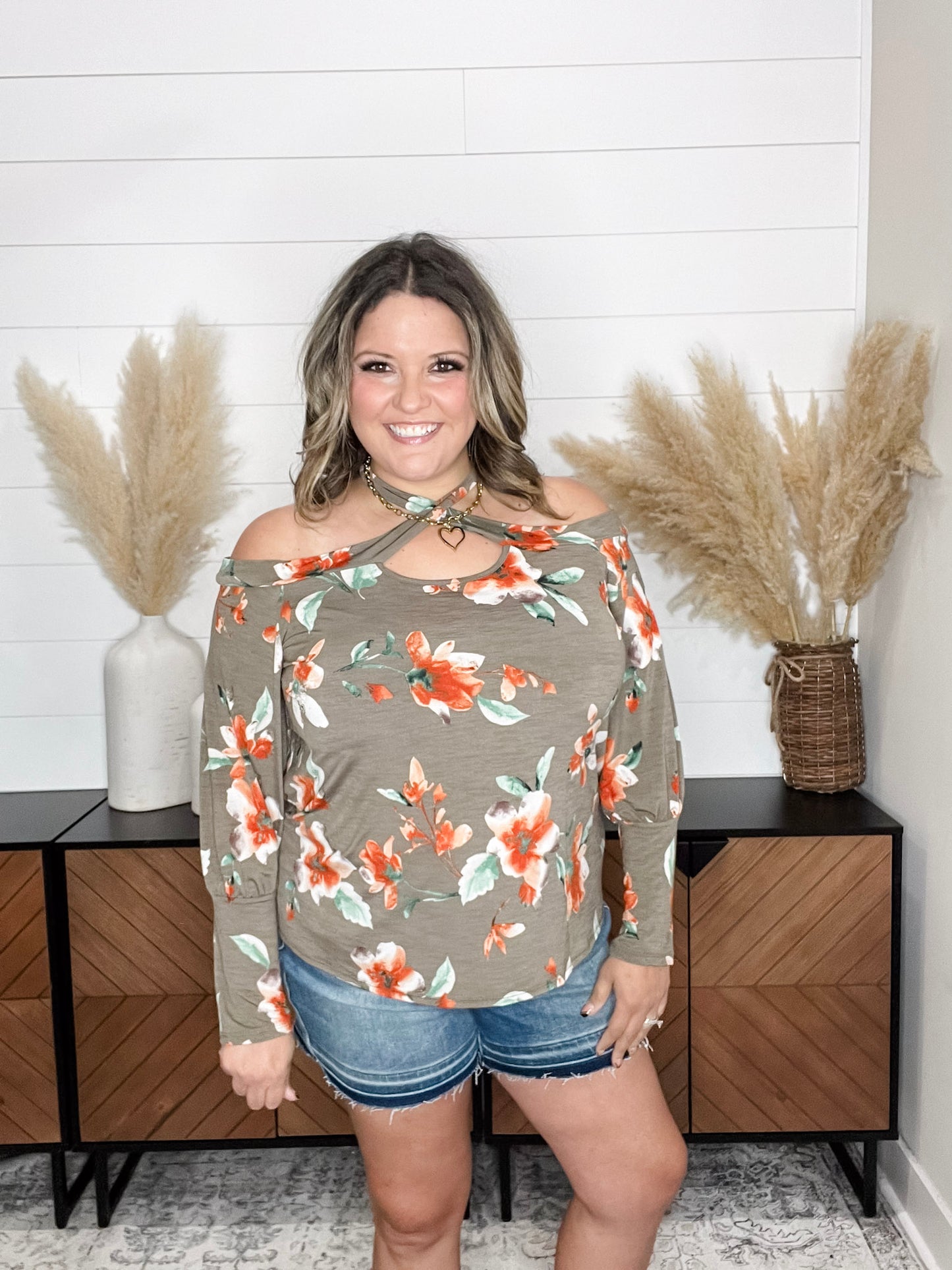 "Down For That" Off The Shoulder Criss Cross Neck