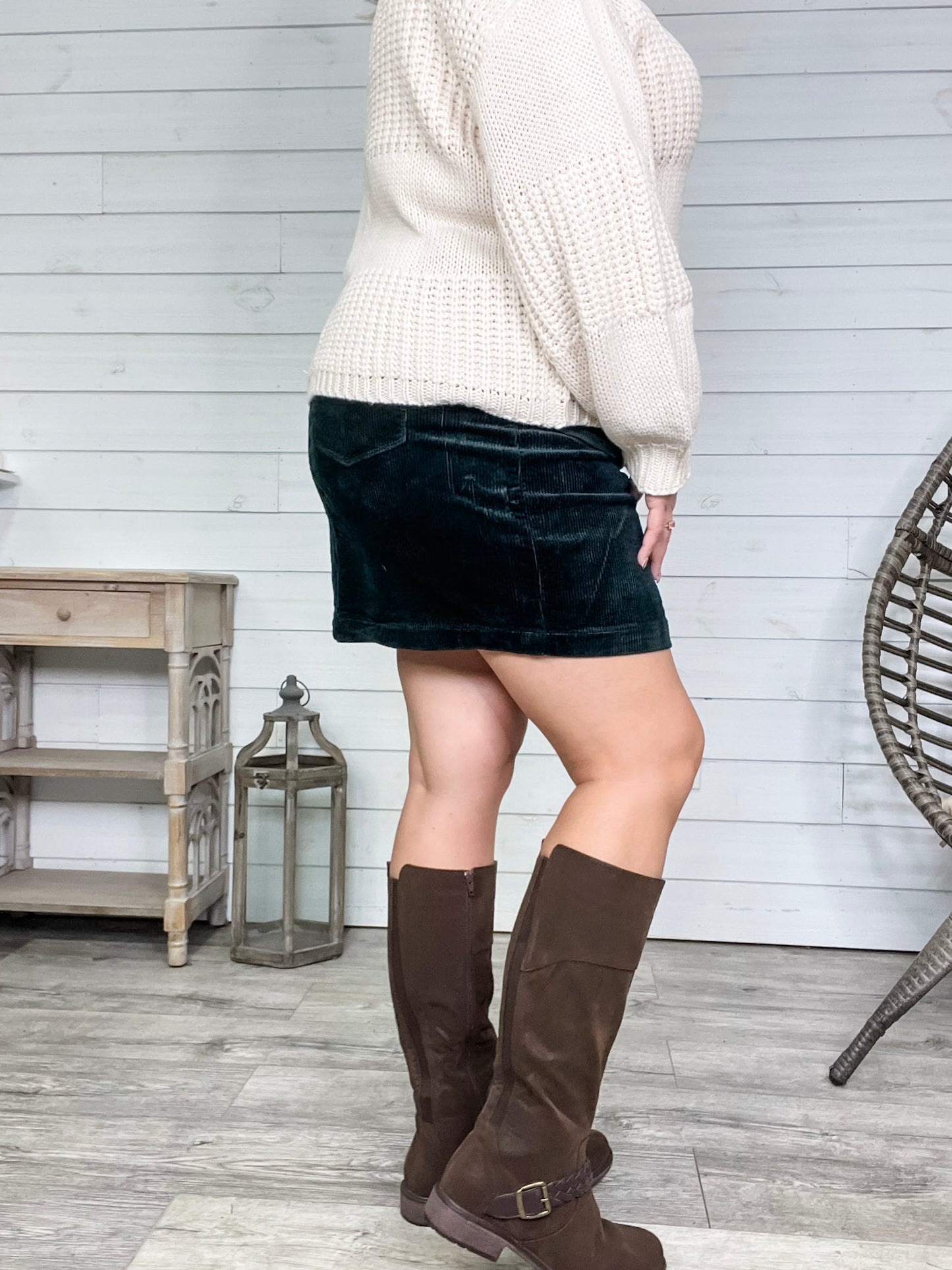 Judy Blue Emerald City Corduroy Skirt