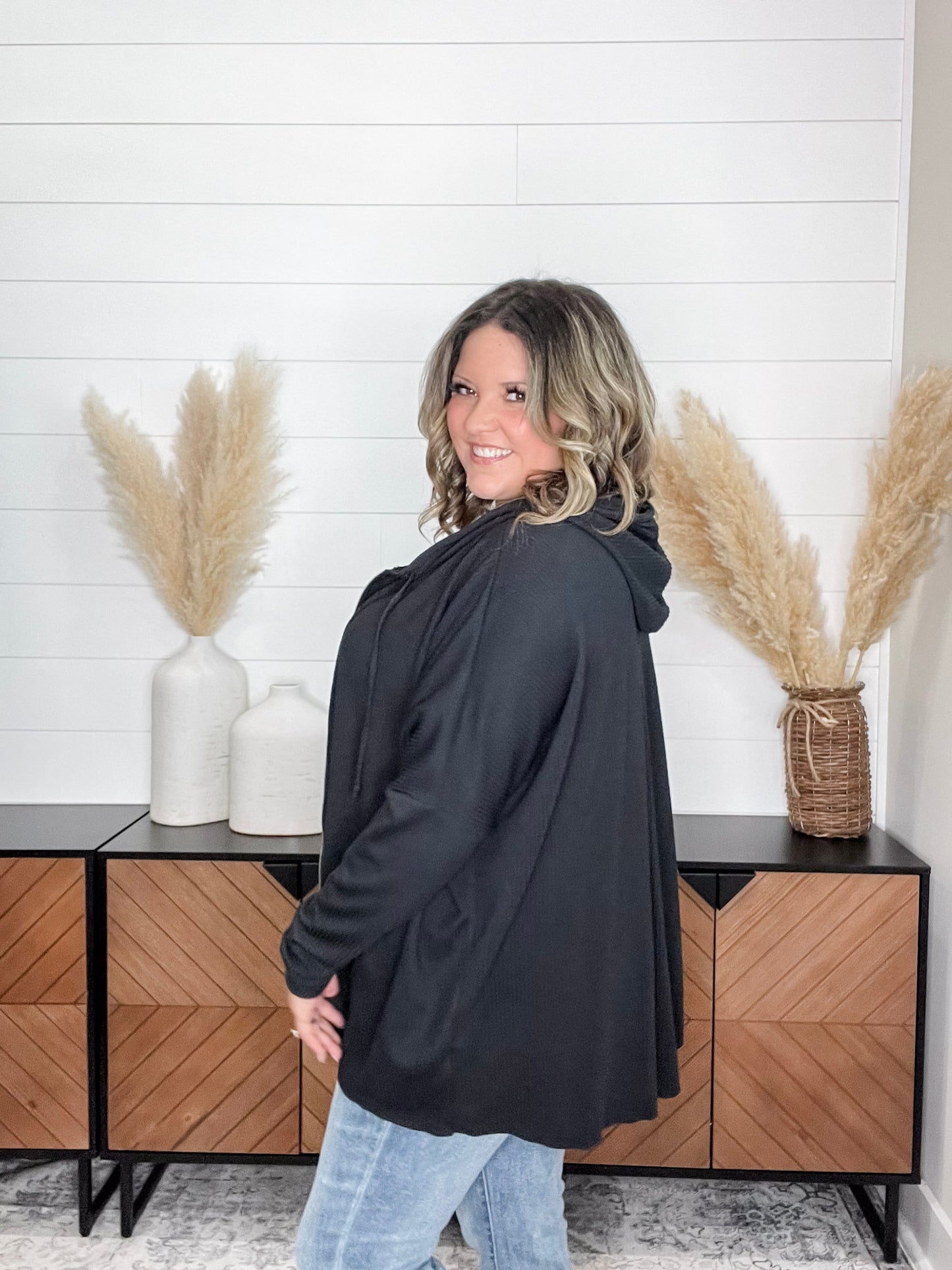 "Rambler" Oversized Corded Zip Up Hoodie (Multiple Colors)
