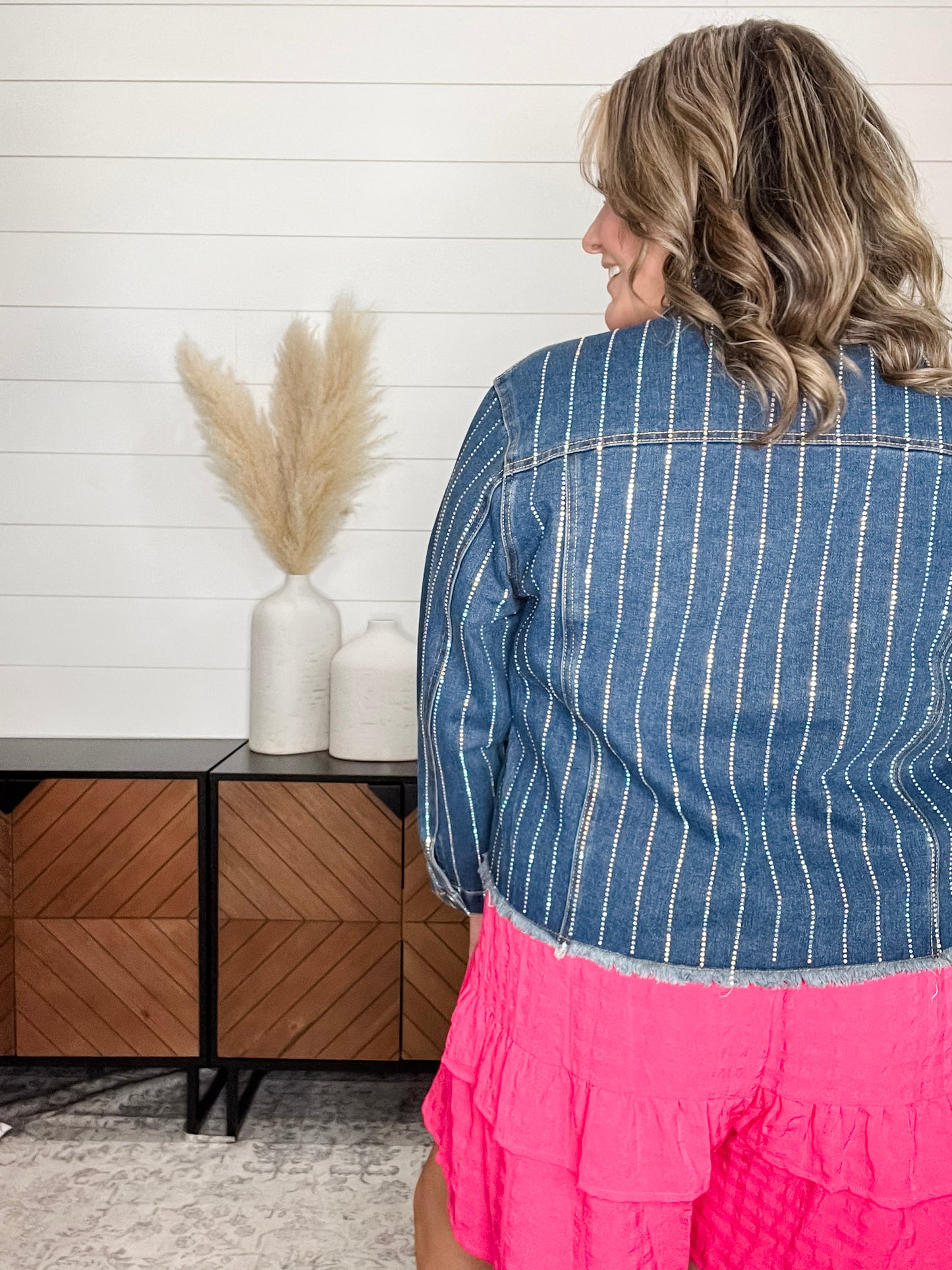 Origami Apparel "Show Stopper" Denim Jacket with Sparkle Detail