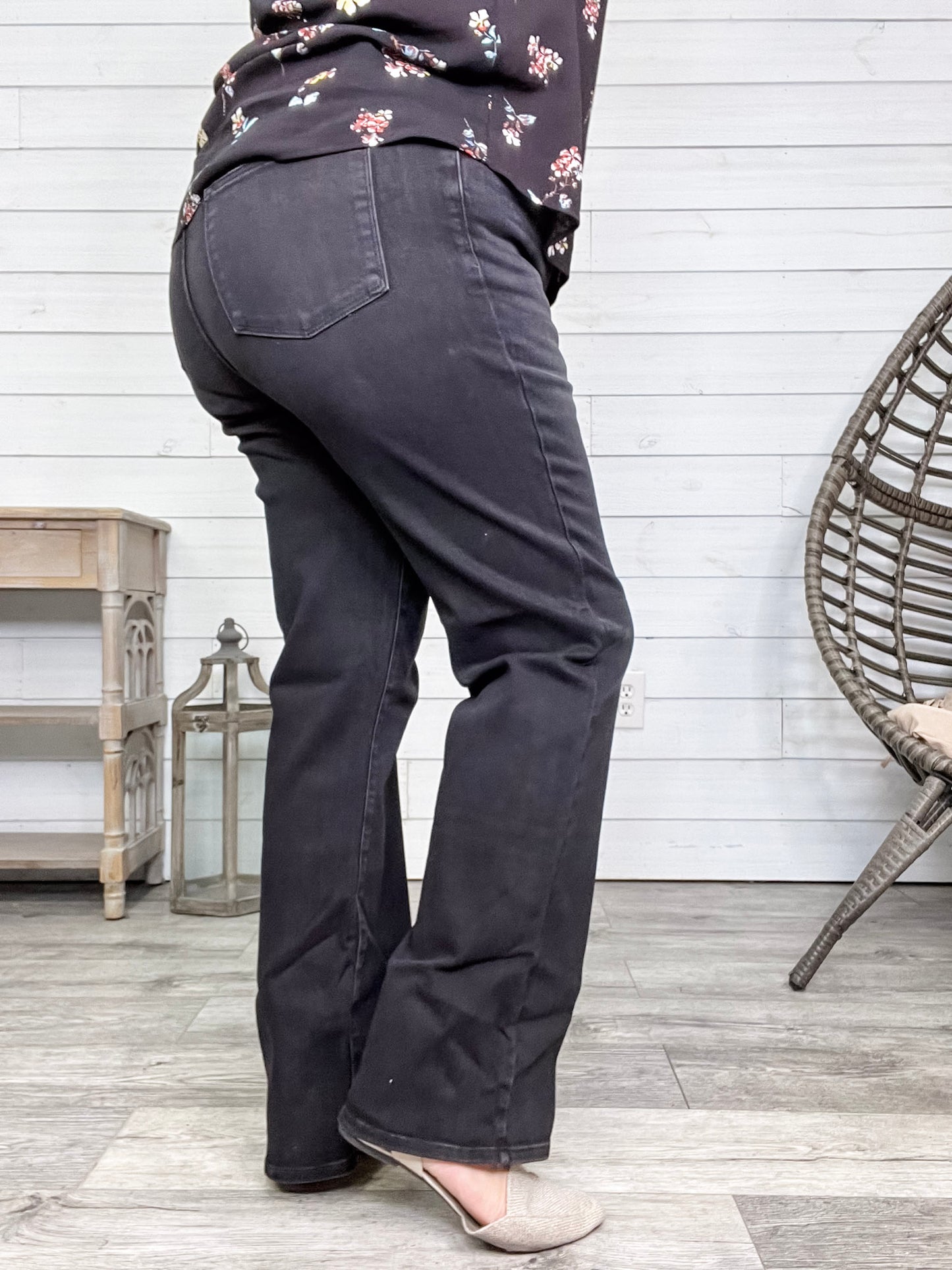 Judy Blue "After Dark" Black Straight Leg Jeans