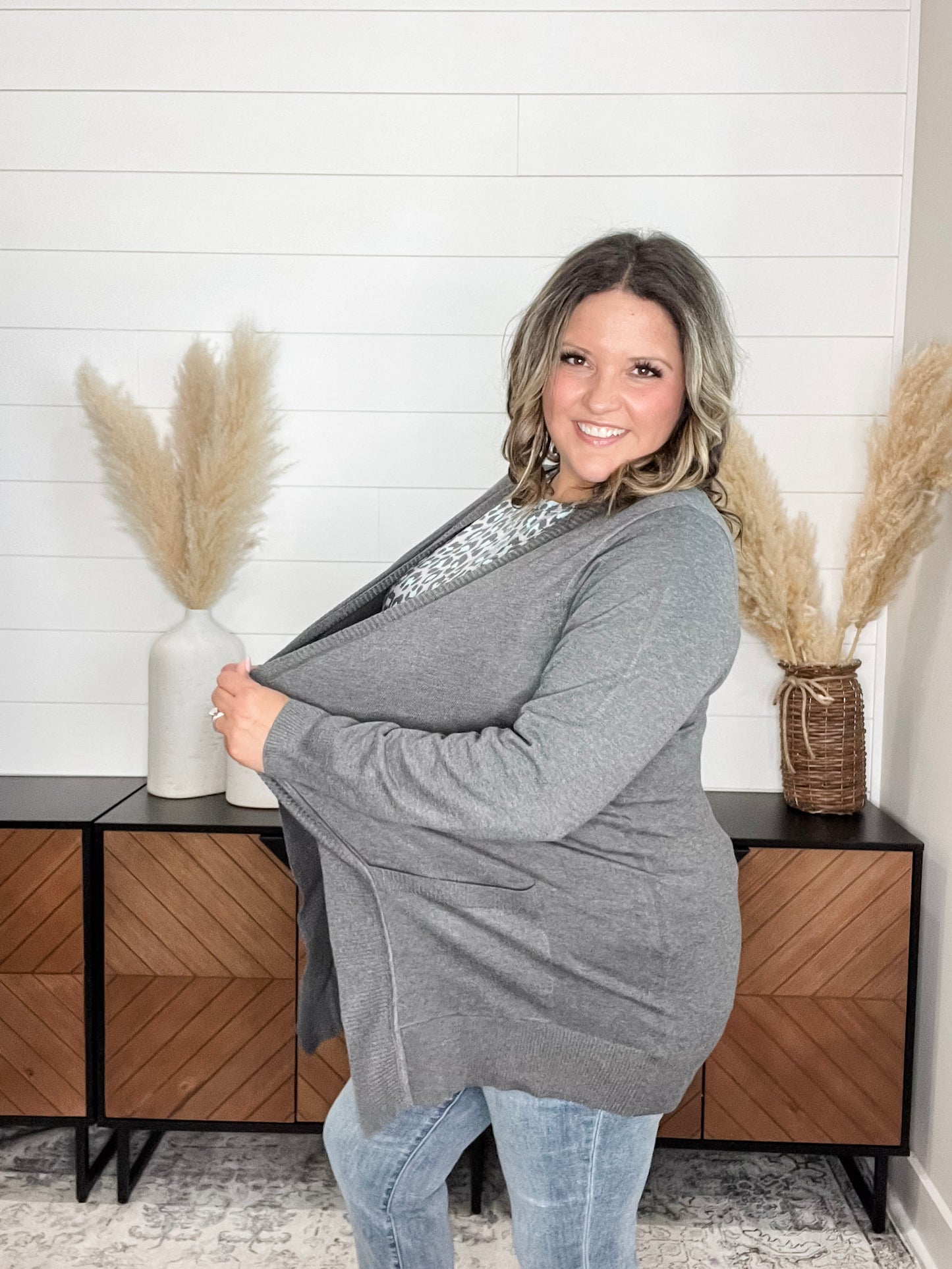 "This Time Around" Cardigan (Charcoal)