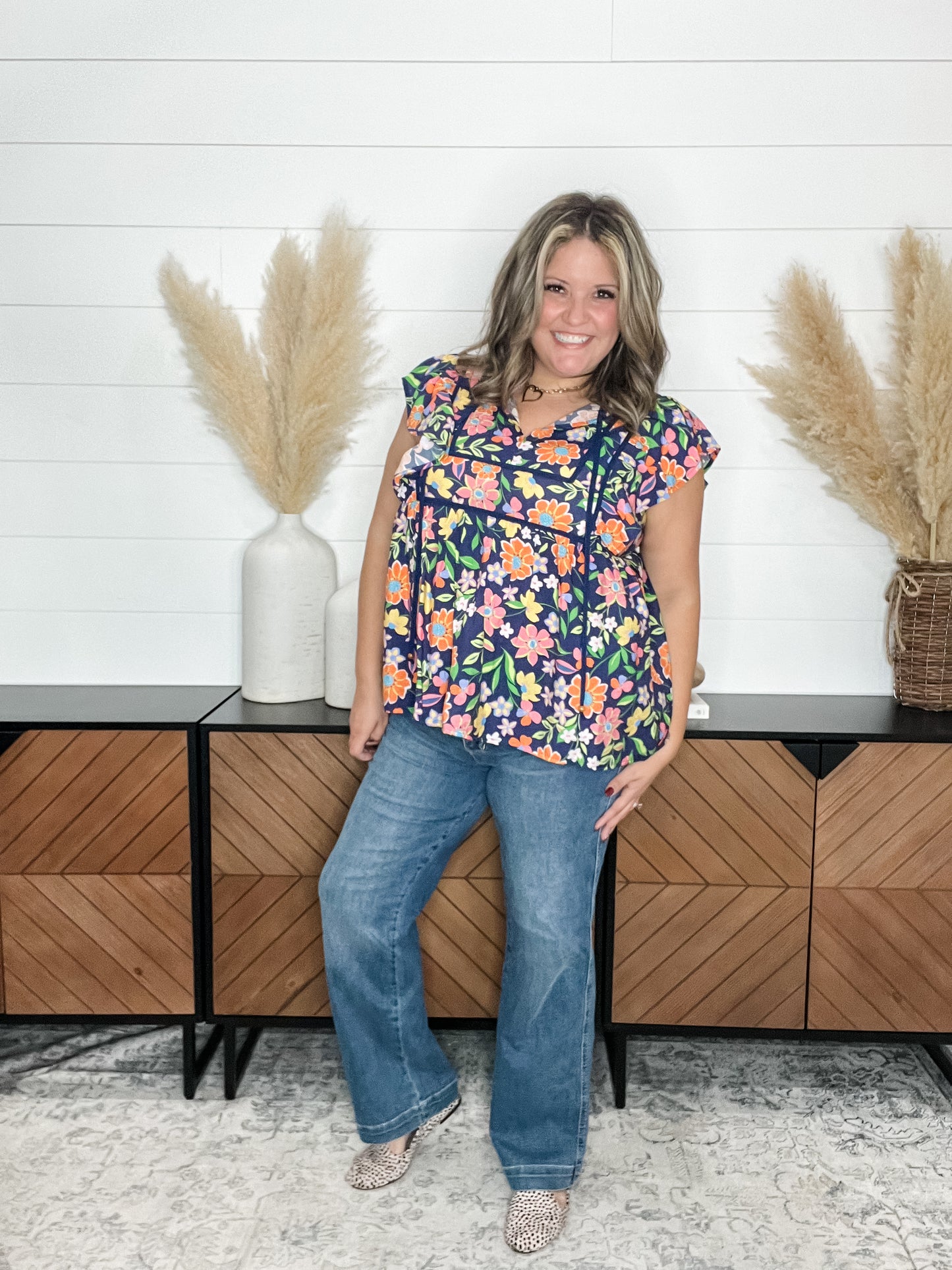 "Beck" Flutter Sleeve with Binding Yoke