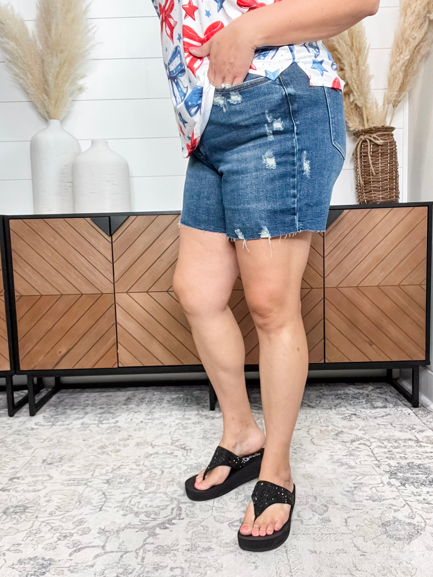 Judy Blue "Small Town Girl" Mid thigh shorts