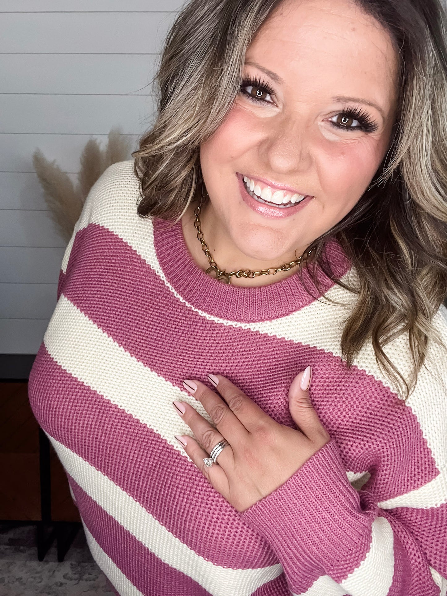 "Ace" Long Sleeve Stripe Sweater