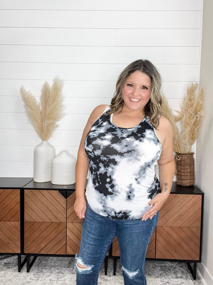 "Butler" Racerback Tank with Back Detail