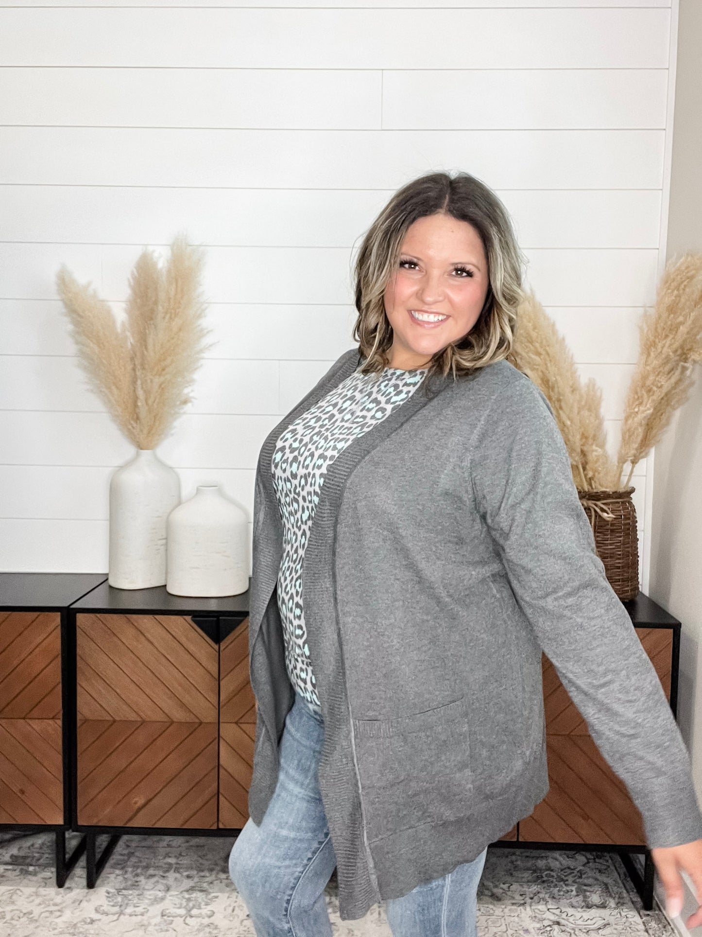 "This Time Around" Cardigan (Charcoal)
