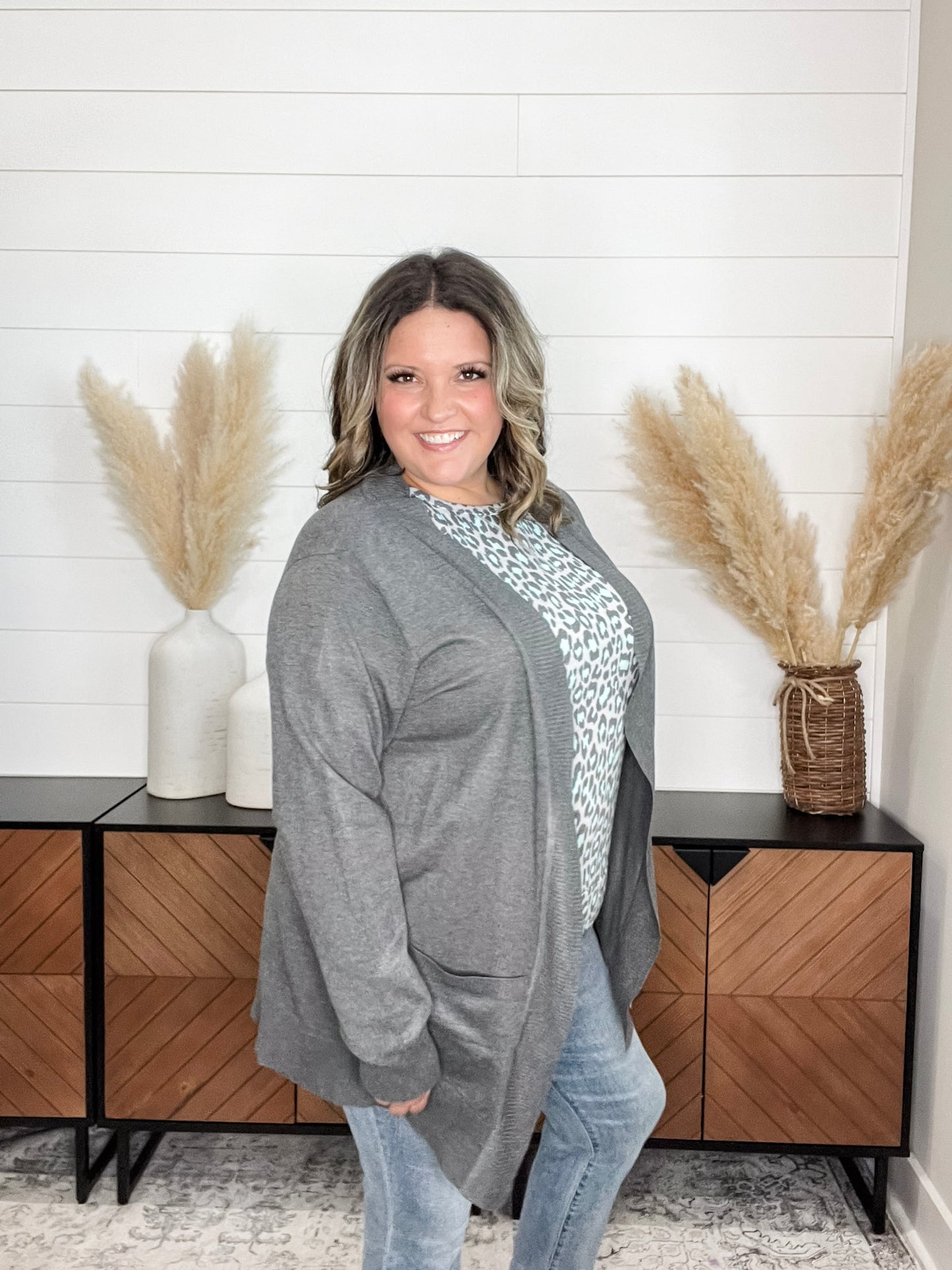 "This Time Around" Cardigan (Charcoal)