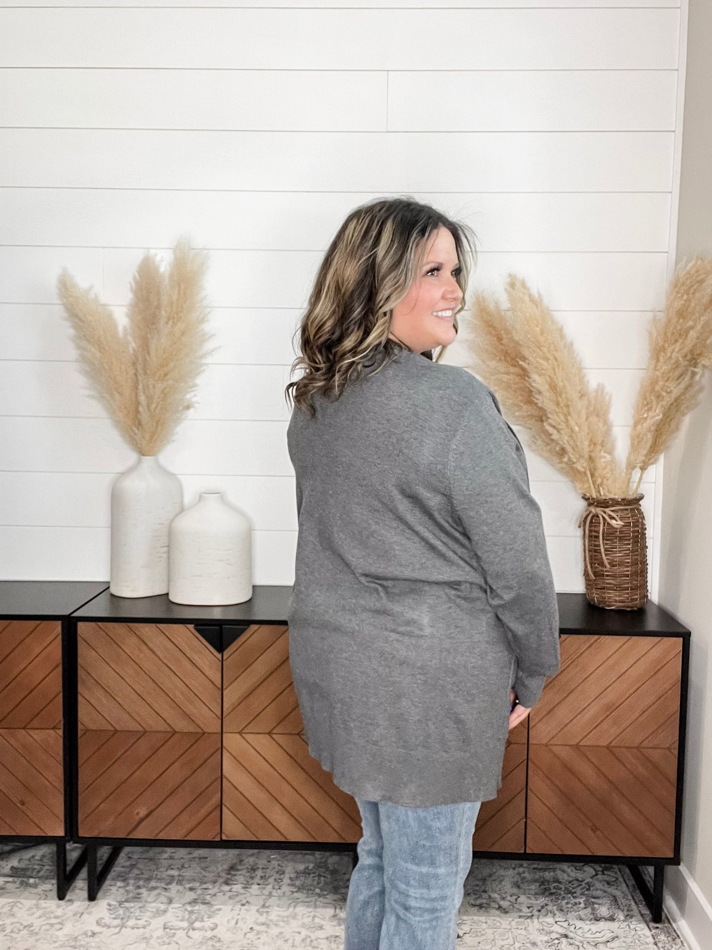 "This Time Around" Cardigan (Charcoal)