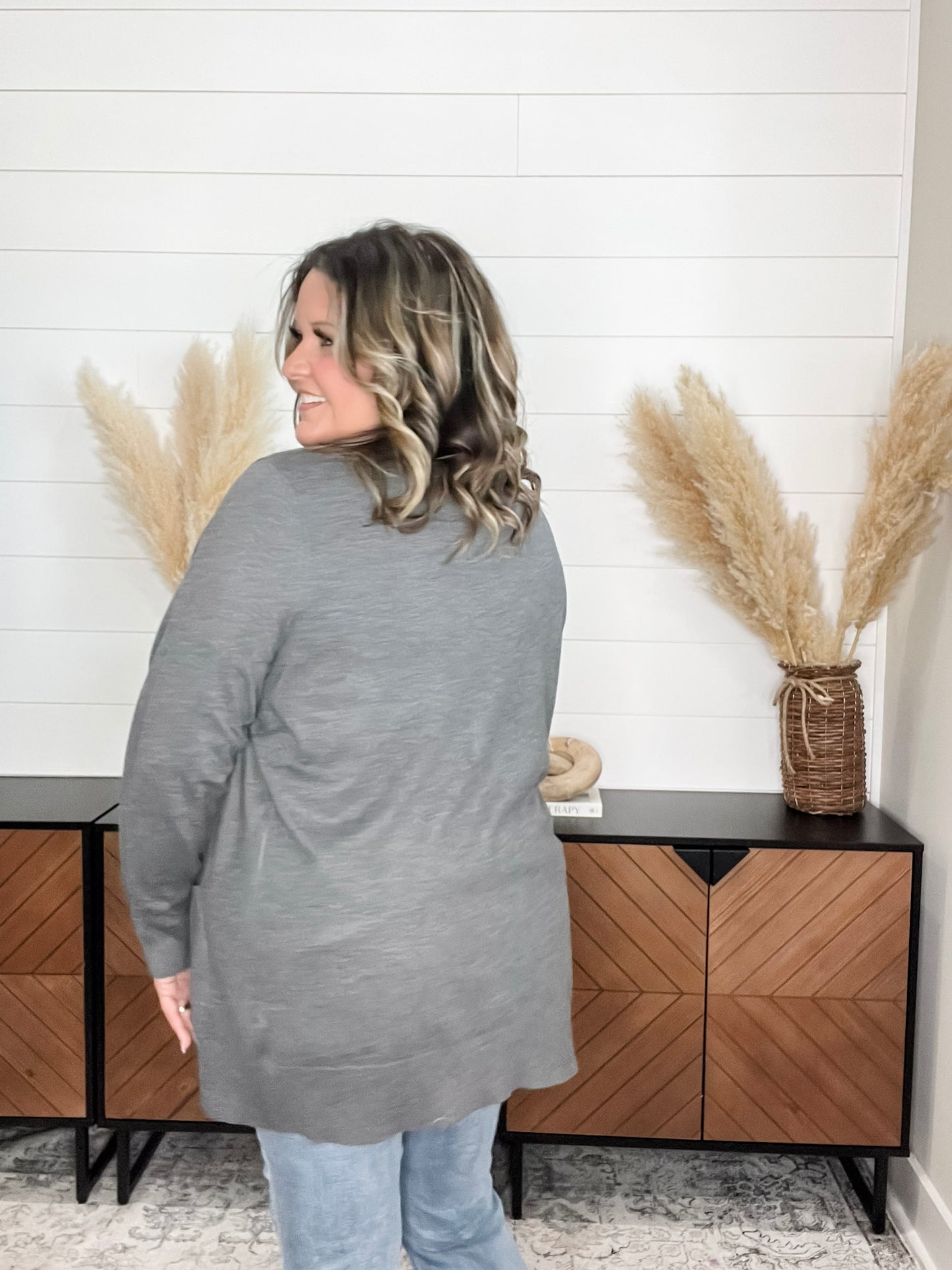 "This Time Around" Cardigan (Charcoal)