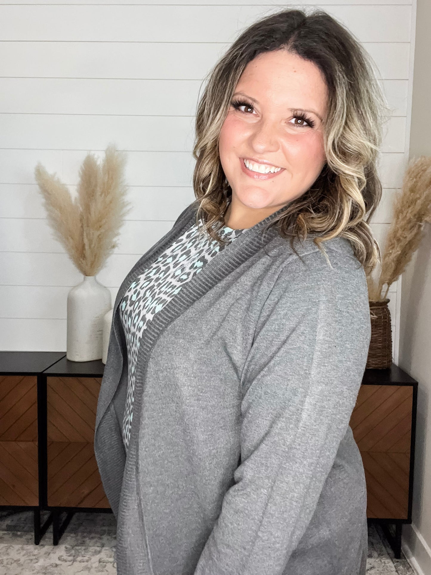 "This Time Around" Cardigan (Charcoal)