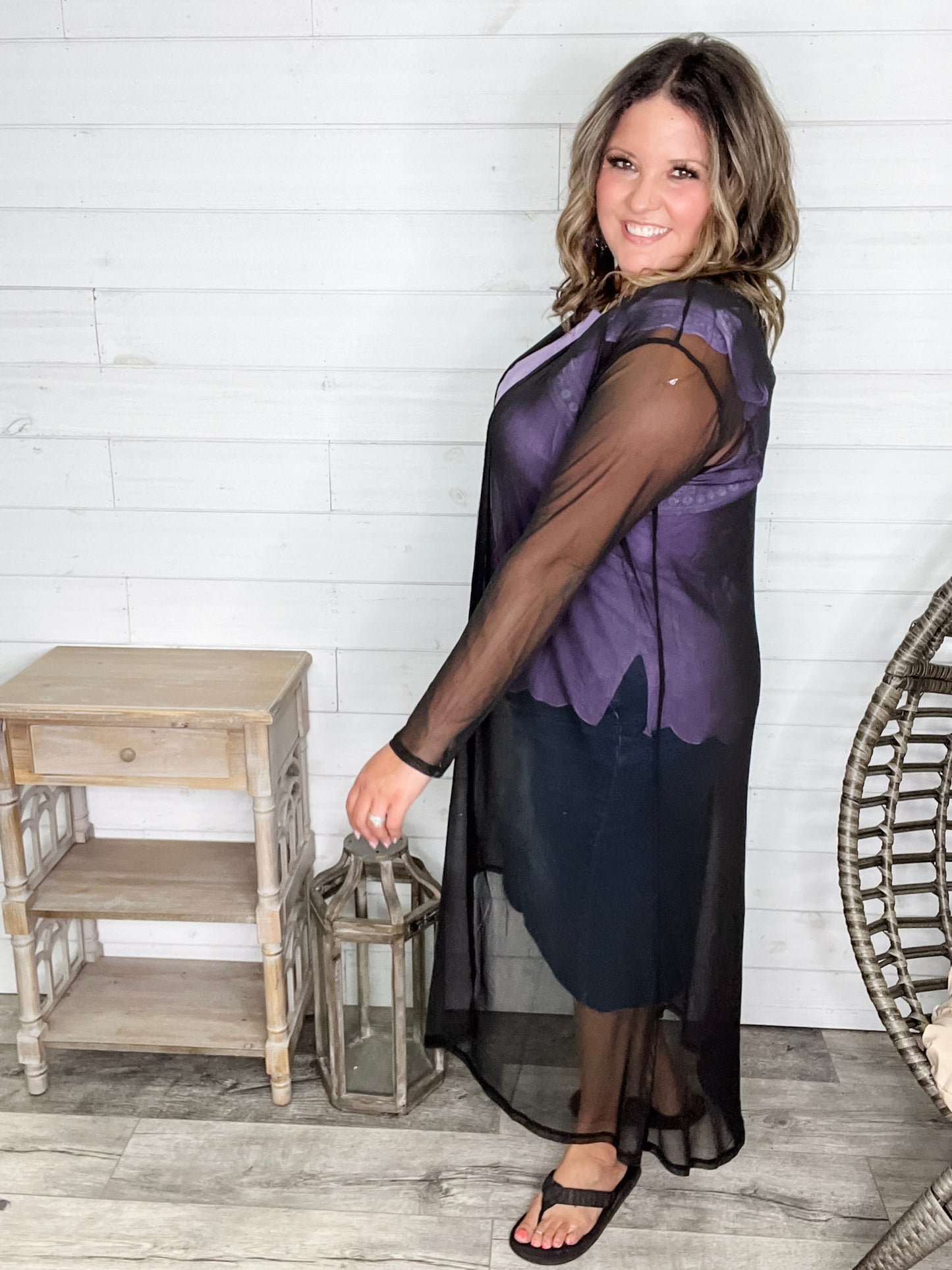 "Sheer Elegance" Long Sleeve Cover Up (Multiple Colors)