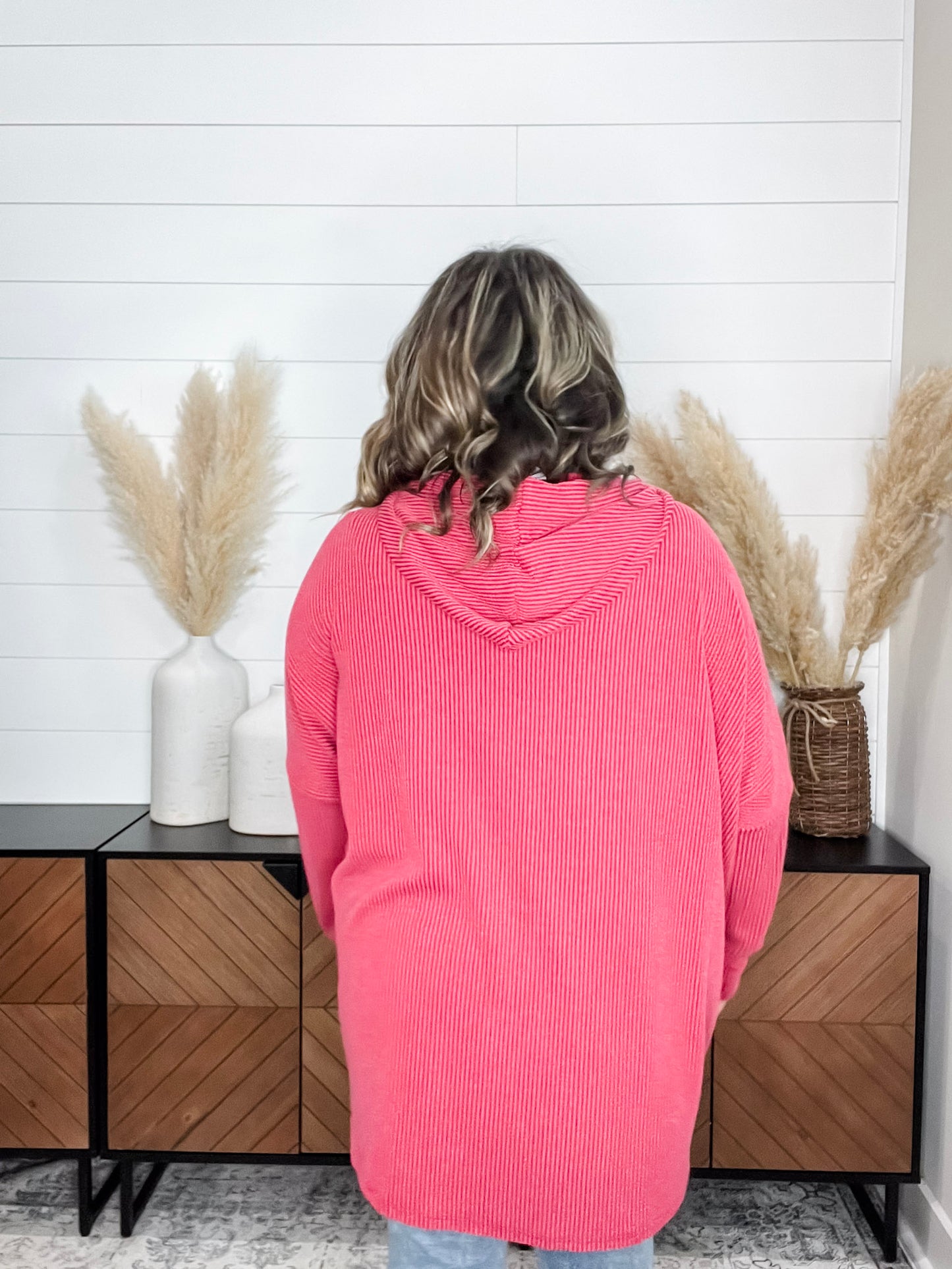 "Rambler" Oversized Corded Zip Up Hoodie (Multiple Colors)