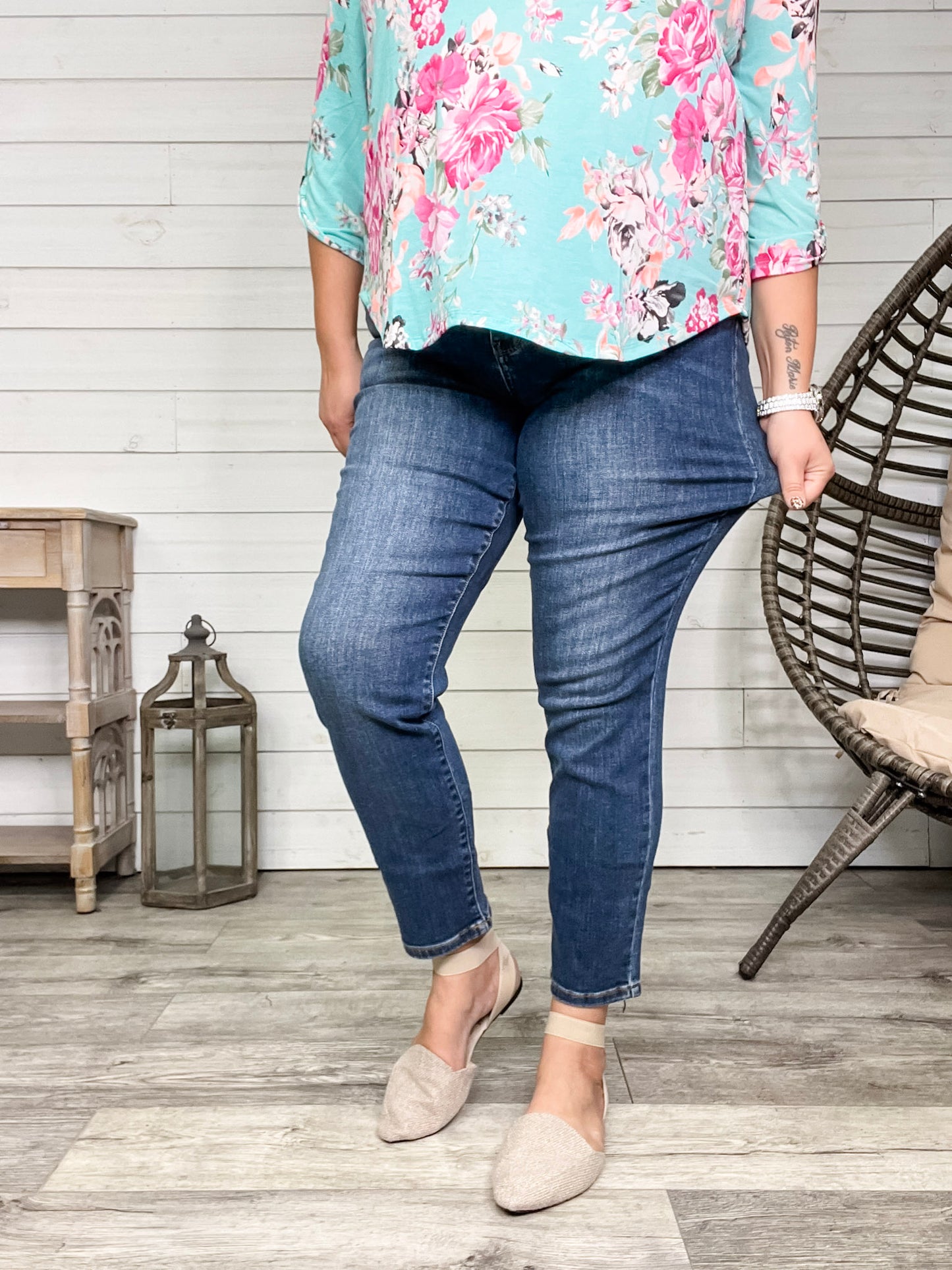 Judy Blue "Shady Lady" Slim Fit Jeans