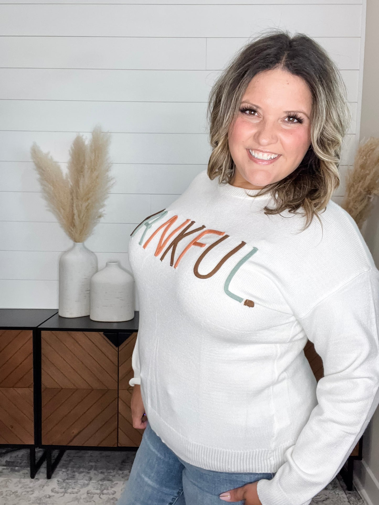"Thankful" Long Sleeve Sweater