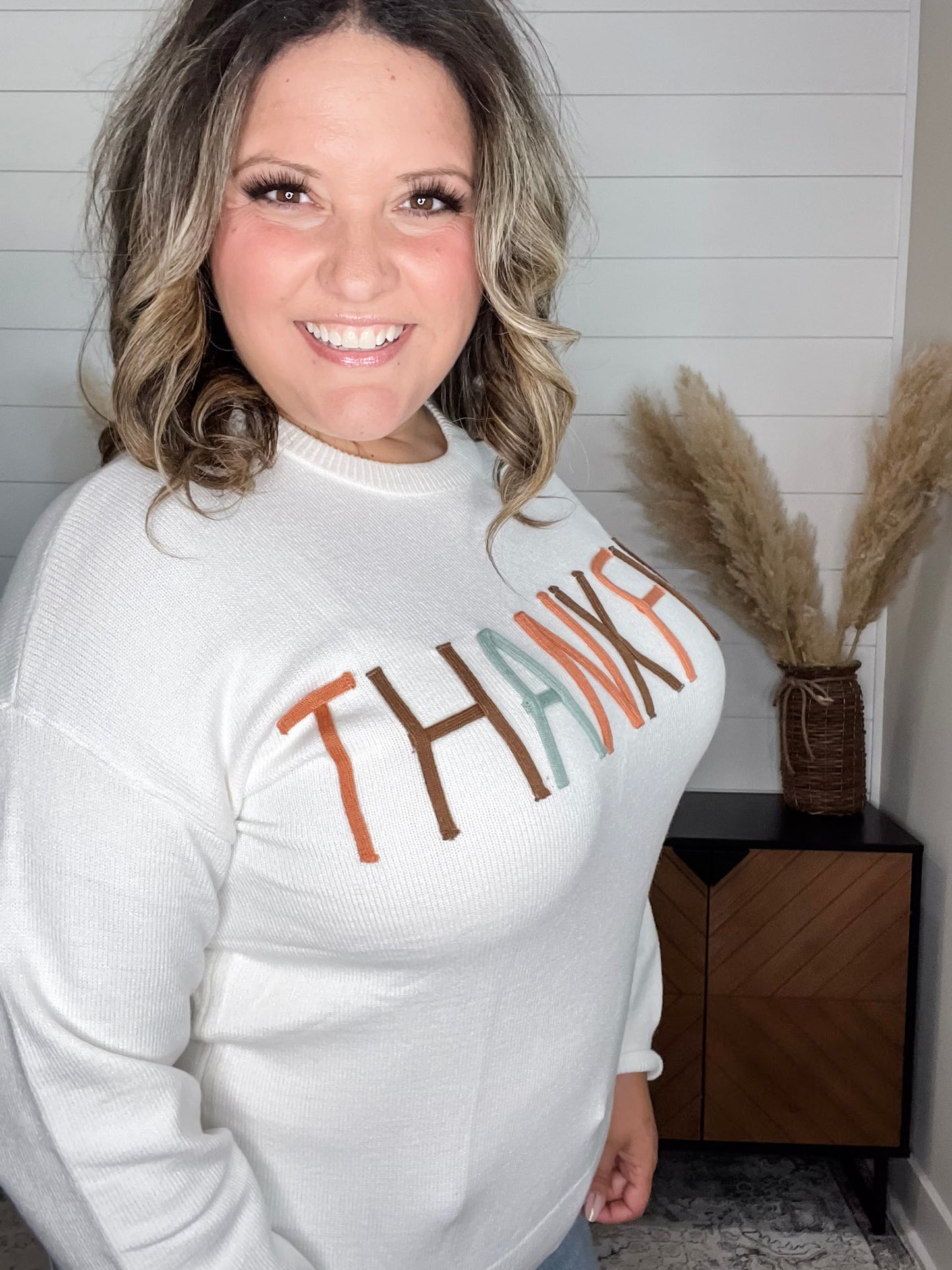 "Thankful" Long Sleeve Sweater