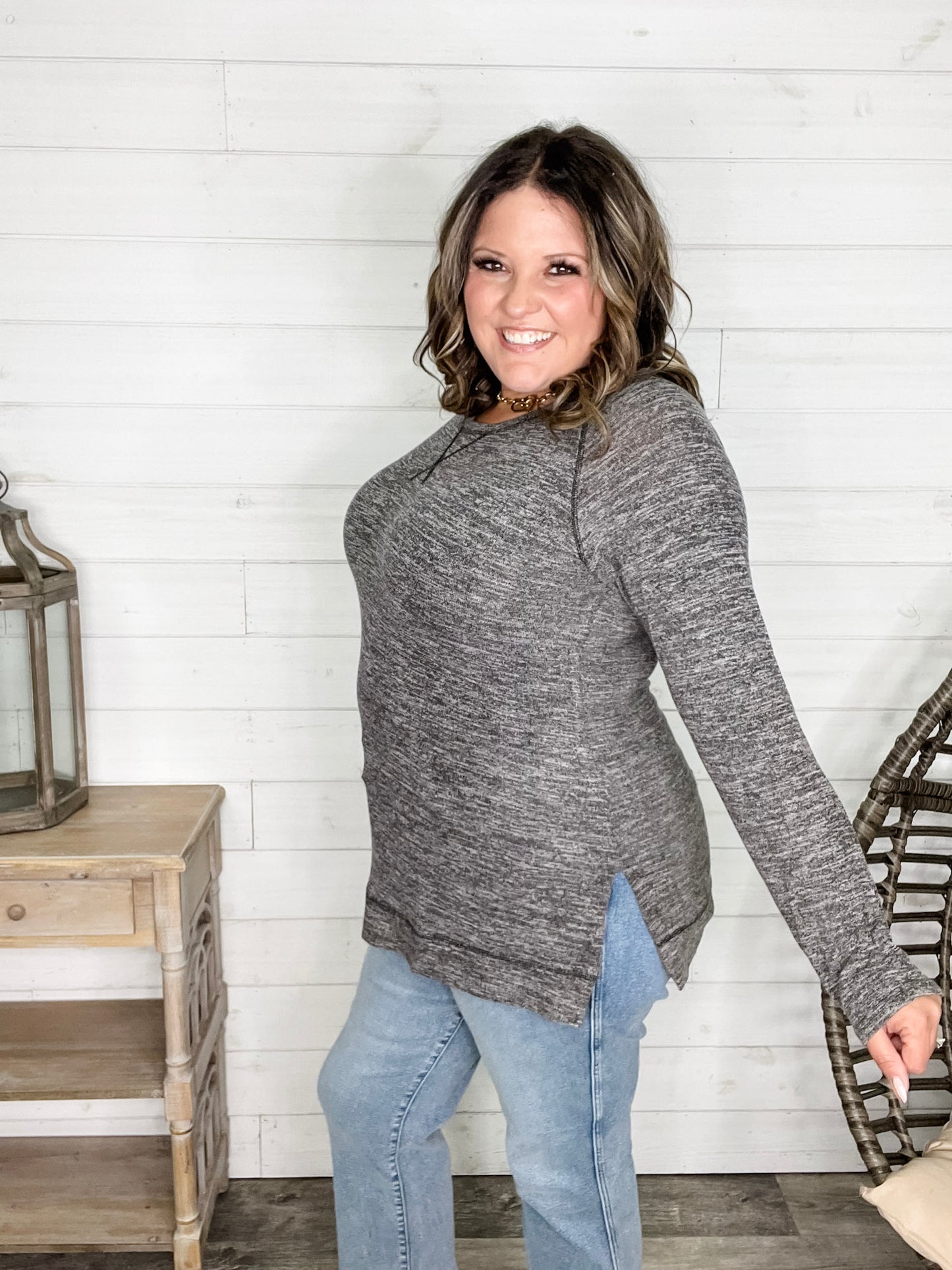 "Yup Thats The One" Long Sleeve Weekender (Charcoal)