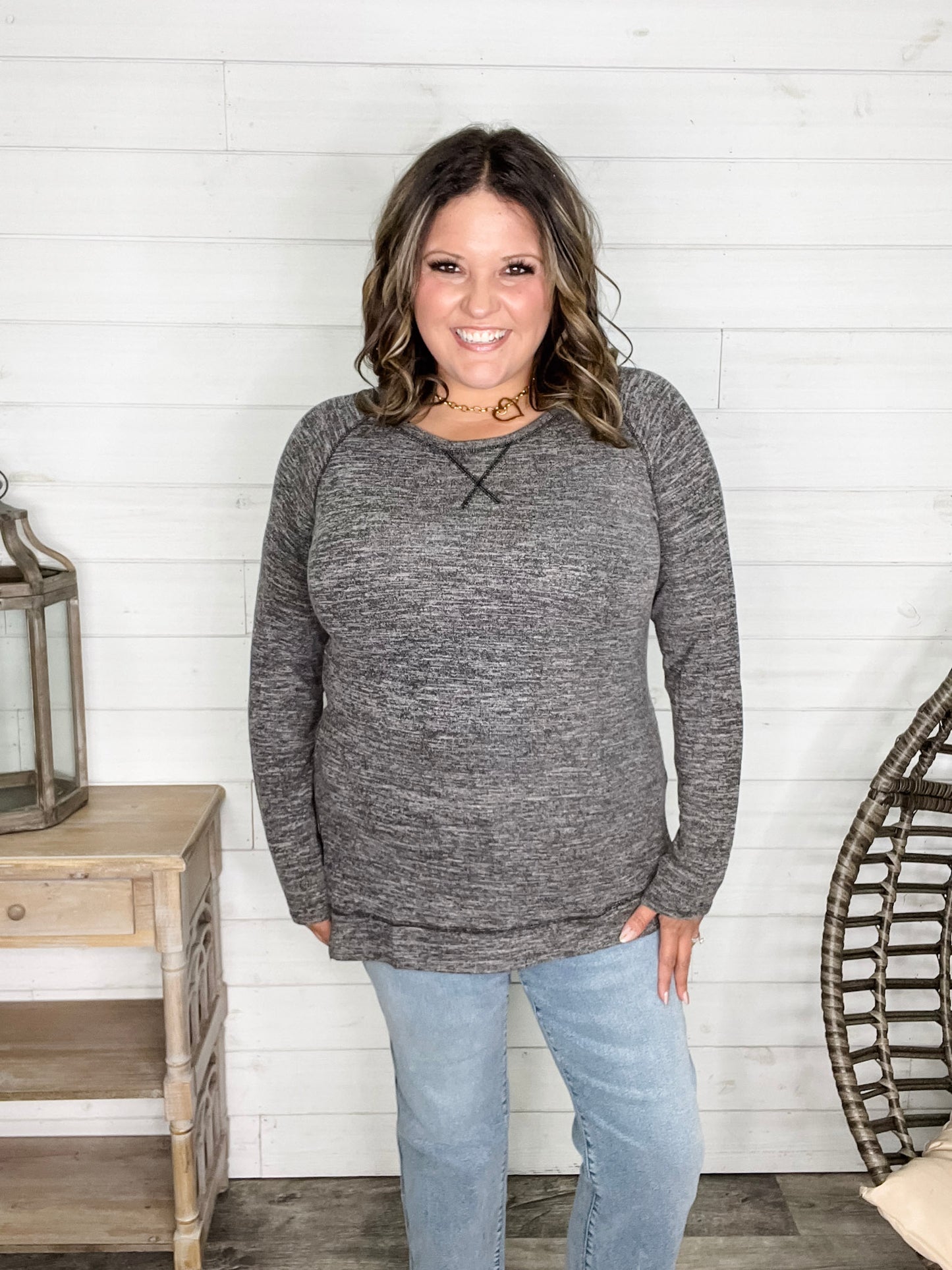 "Yup Thats The One" Long Sleeve Weekender (Charcoal)