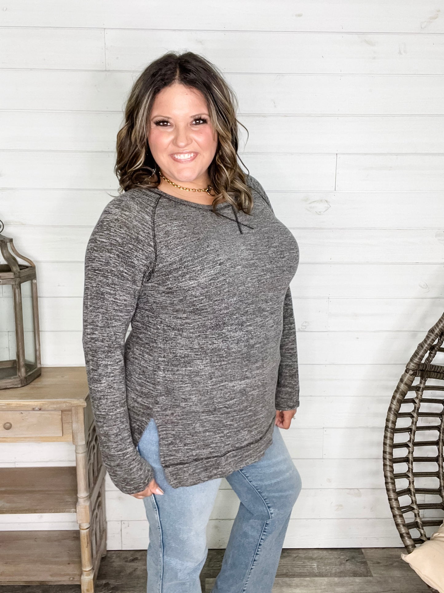 "Yup Thats The One" Long Sleeve Weekender (Charcoal)