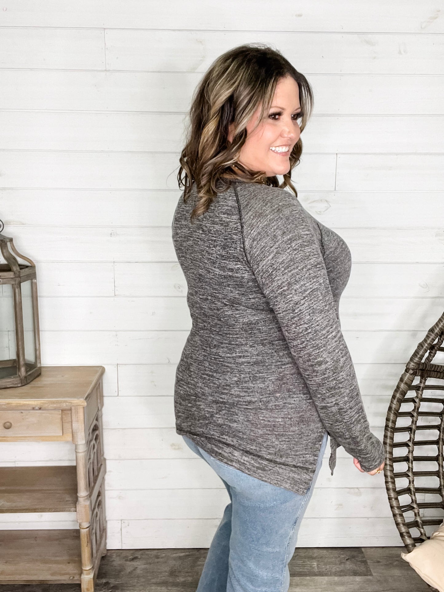 "Yup Thats The One" Long Sleeve Weekender (Charcoal)