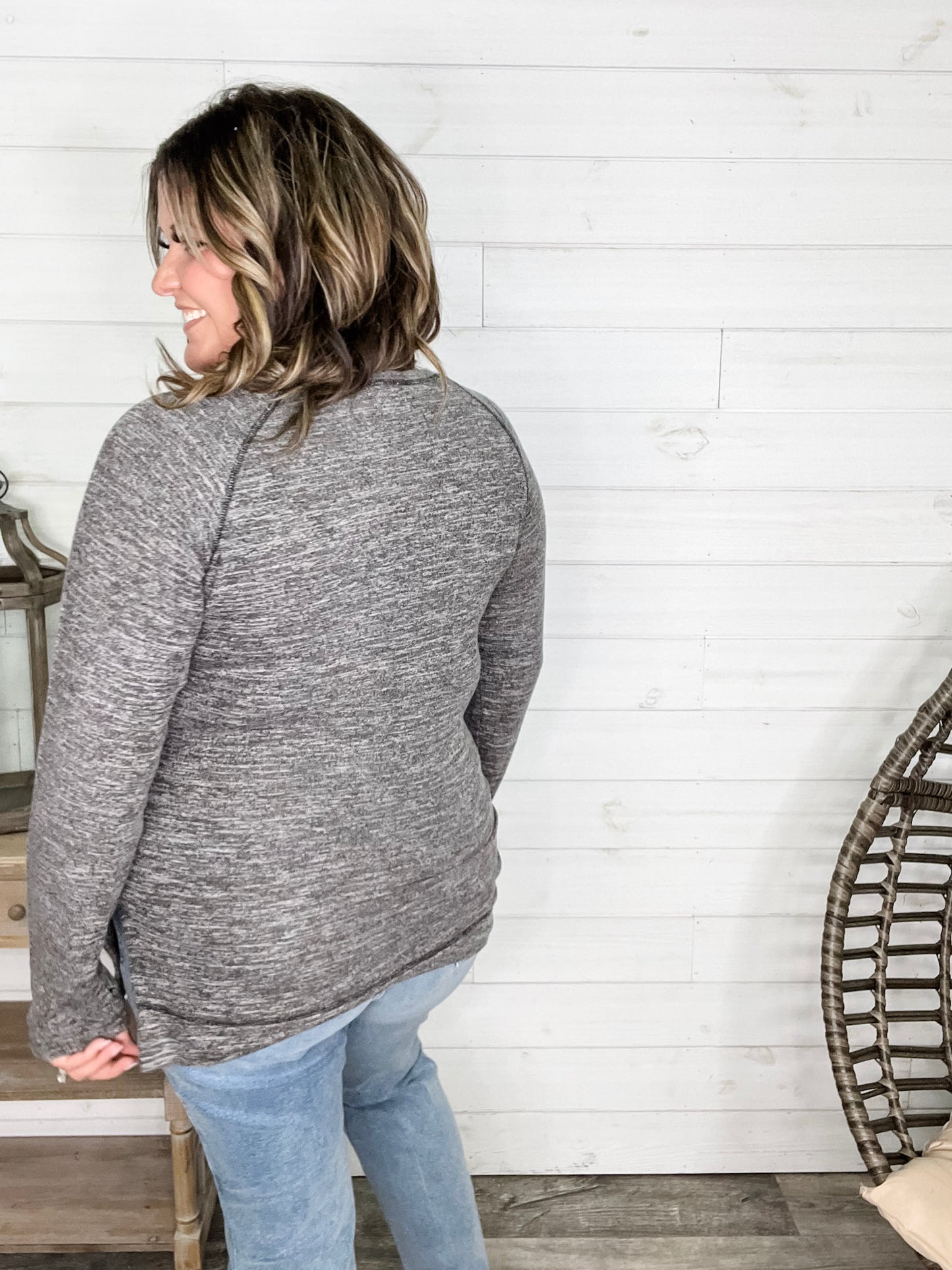 "Yup Thats The One" Long Sleeve Weekender (Charcoal)