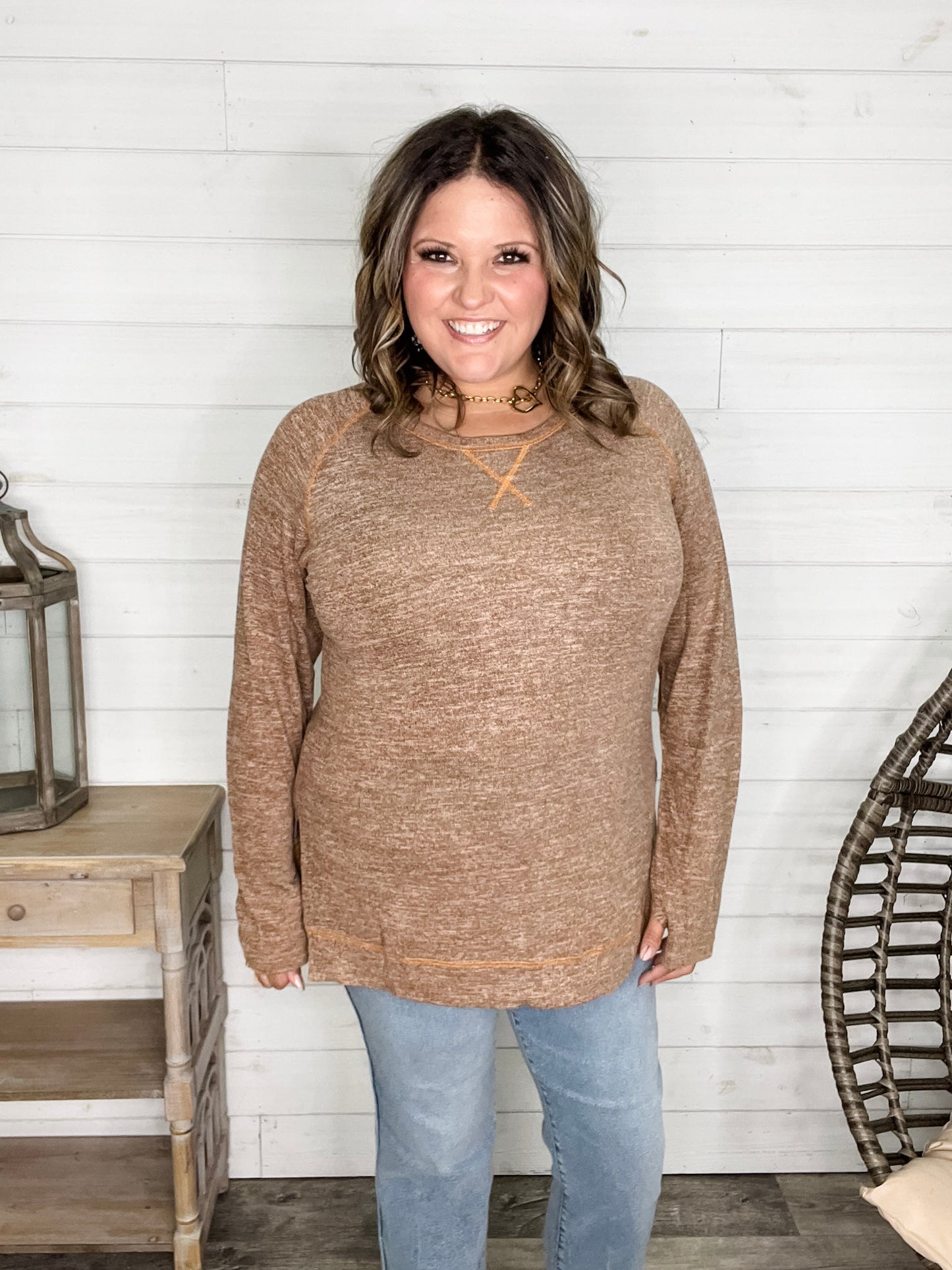 "Yup Thats The One" Long Sleeve Weekender (Brown)