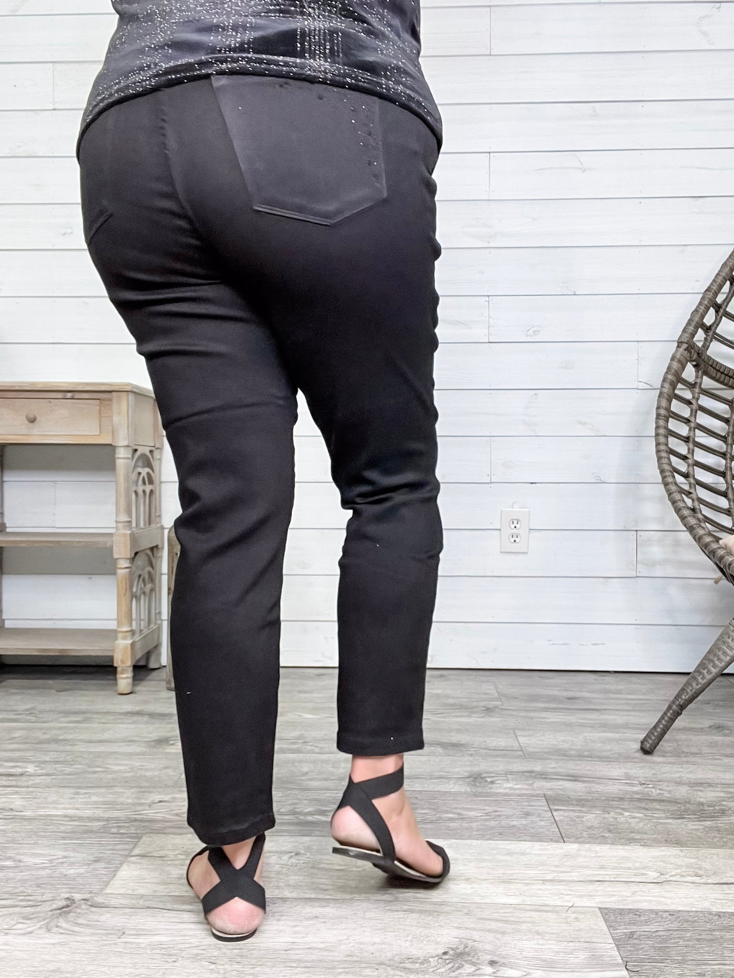 Judy Blue Black Rhinestone Slim Fit Jeans