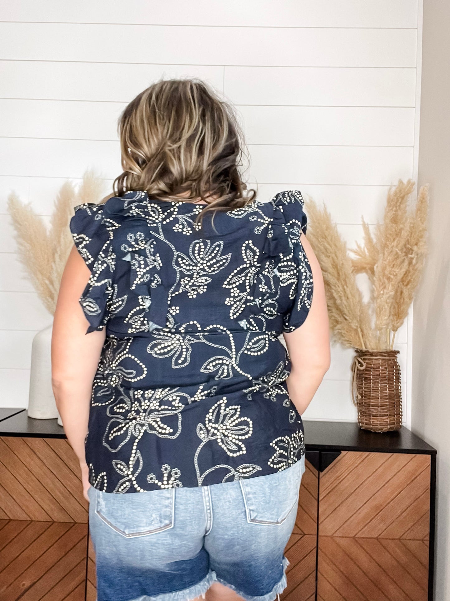 "So You Say" Double Ruffle Cap Sleeve Peasant Style
