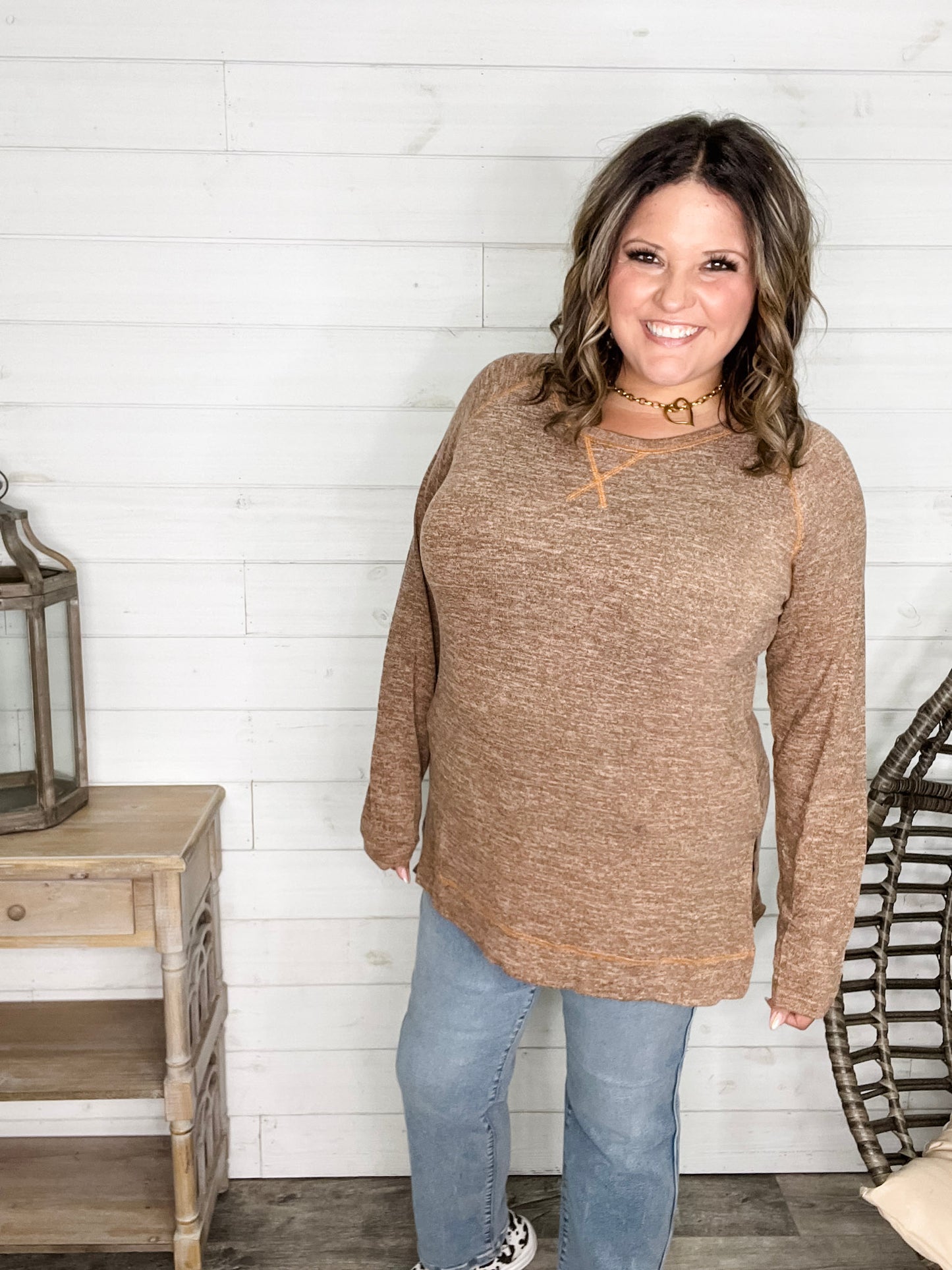 "Yup Thats The One" Long Sleeve Weekender (Brown)