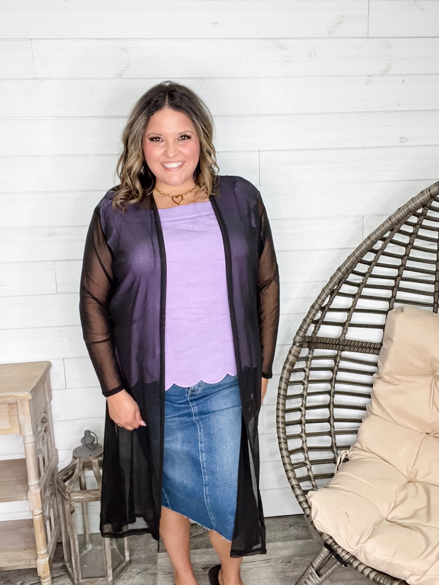 "Sheer Elegance" Long Sleeve Cover Up (Multiple Colors)