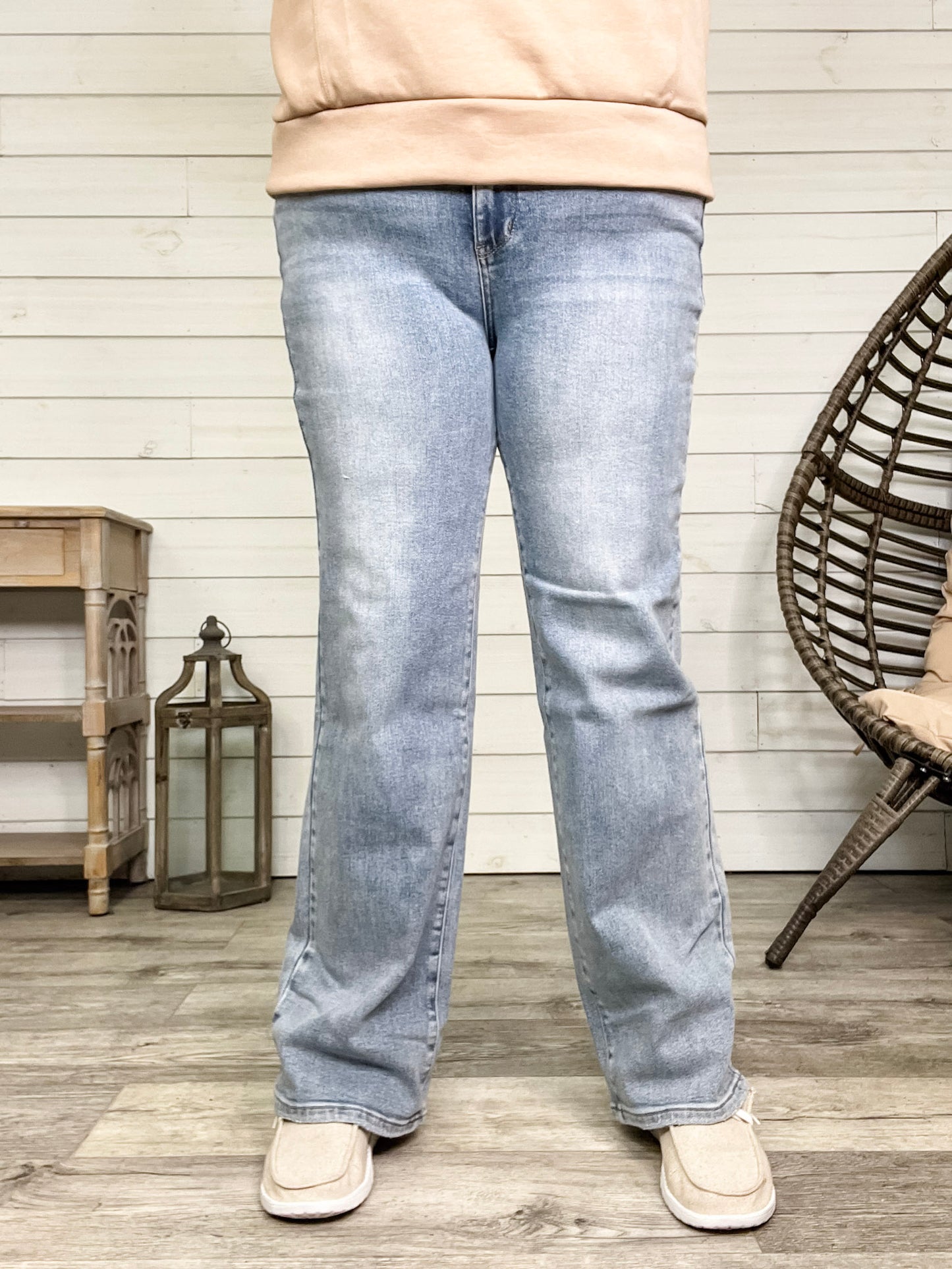 Judy Blue "Stoked" Yoke Front Straight Leg Jeans